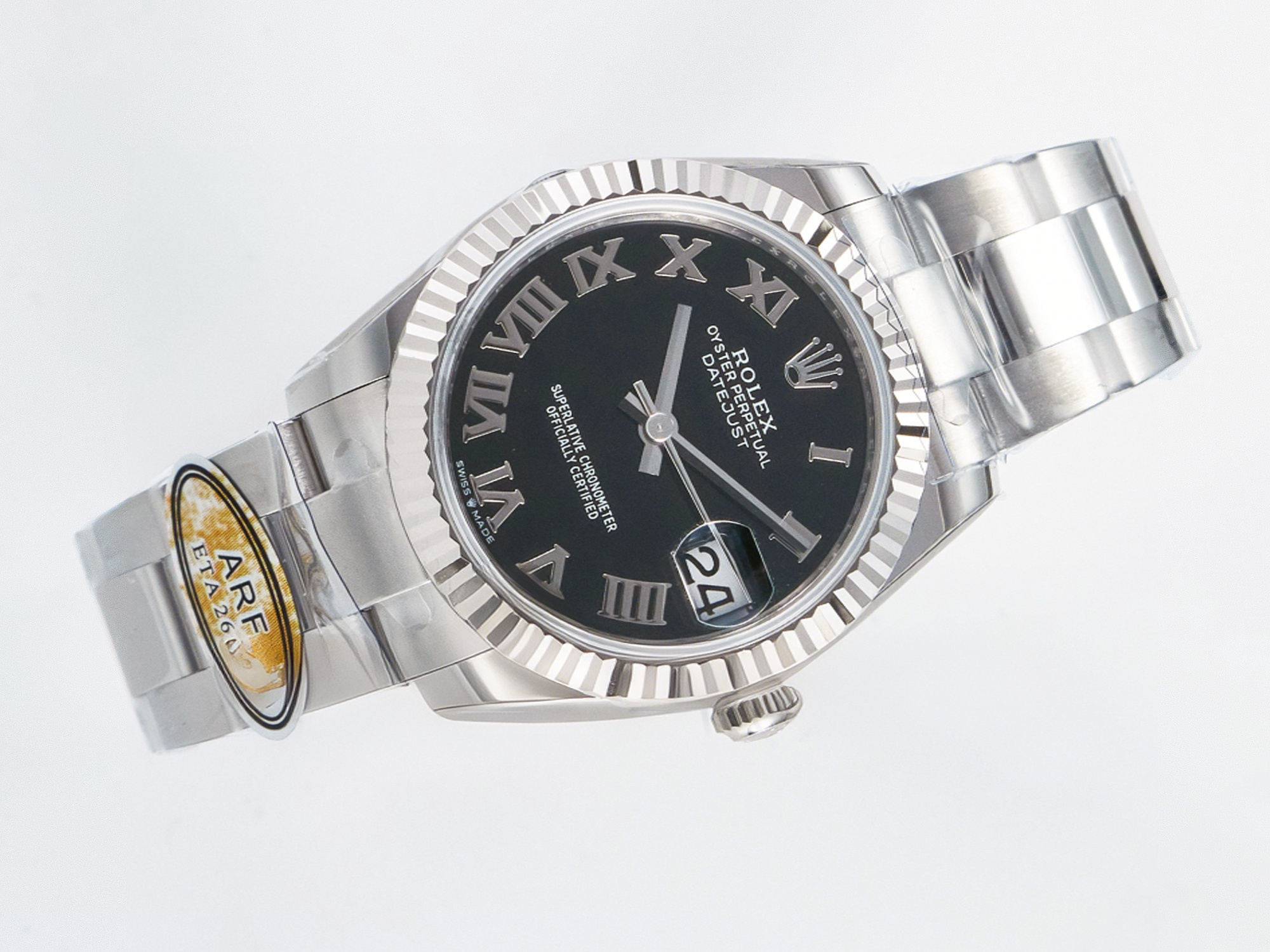 Rolex DateJust 31 278274 ARF 1:1 Best Edition 904L Steel Black Roman Dial on SS Oyster Bracelet ETA 2688-fasswatch