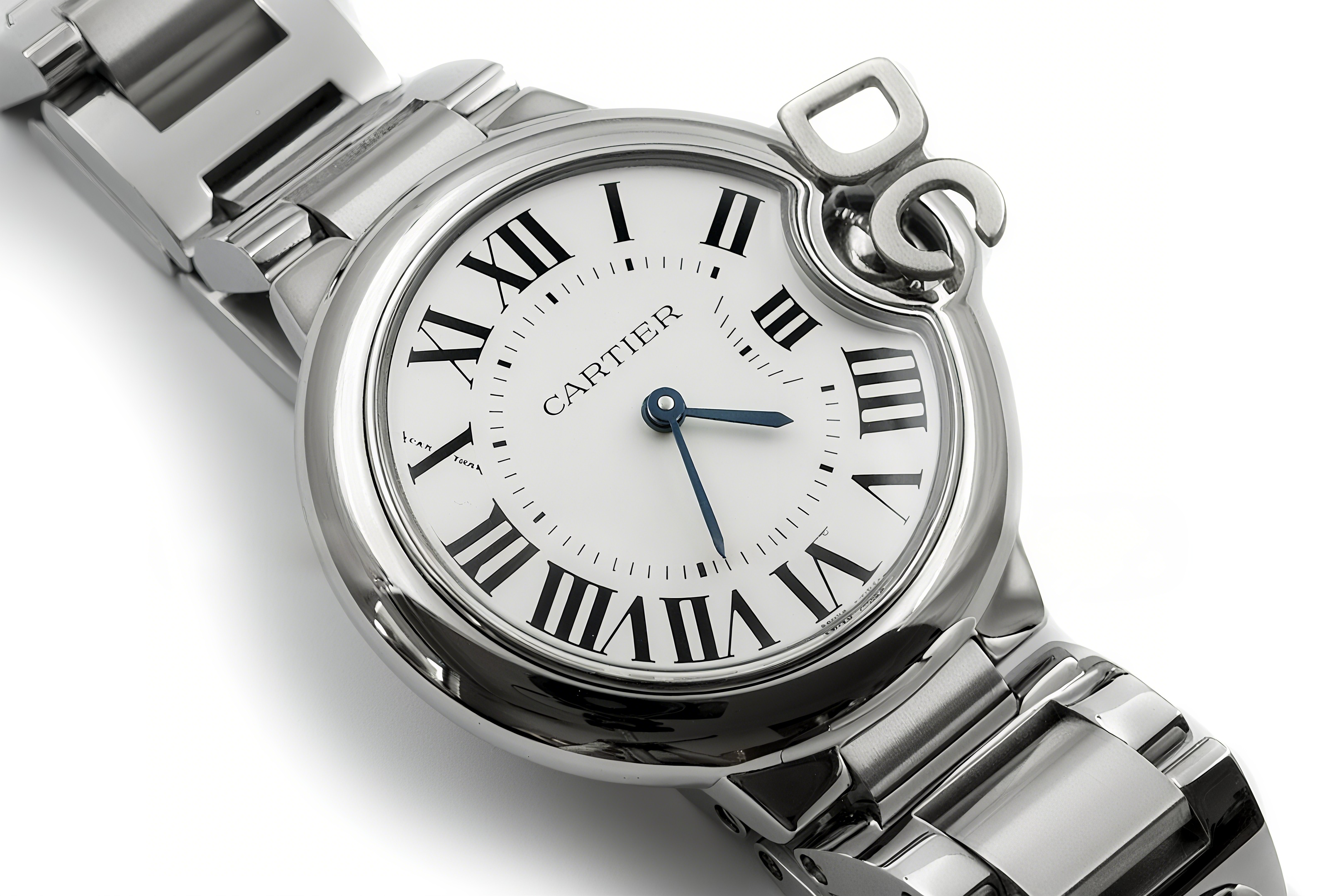 Ballon Bleu de Cartier 33mm White Dial in Steel-fasswatch