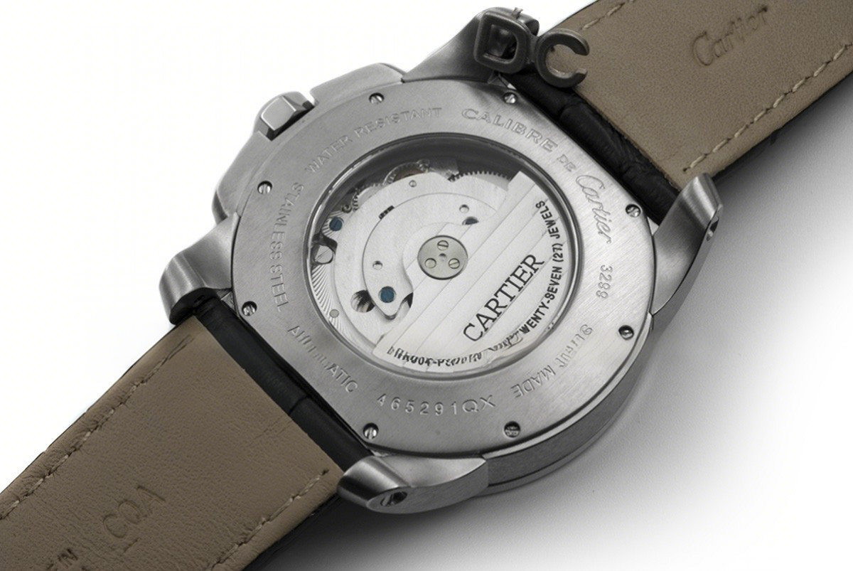 Calibre de Cartier Black Dial on Strap-fasswatch