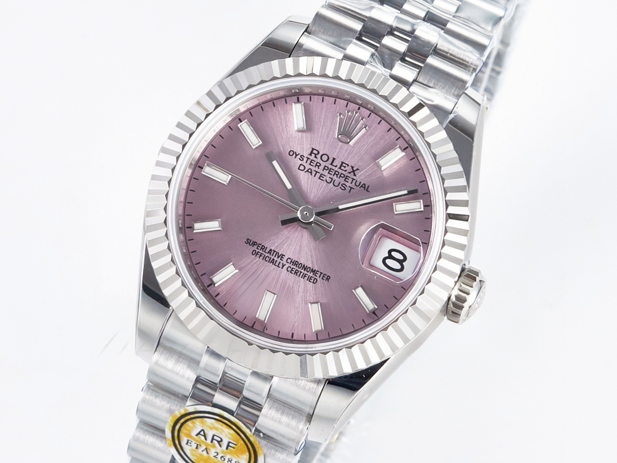 Rolex DateJust 31 278274 ARF 1:1 Best Edition 904L Steel Pink Dial Stick Marker on SS Jubilee Bracelet ETA 2688-fasswatch