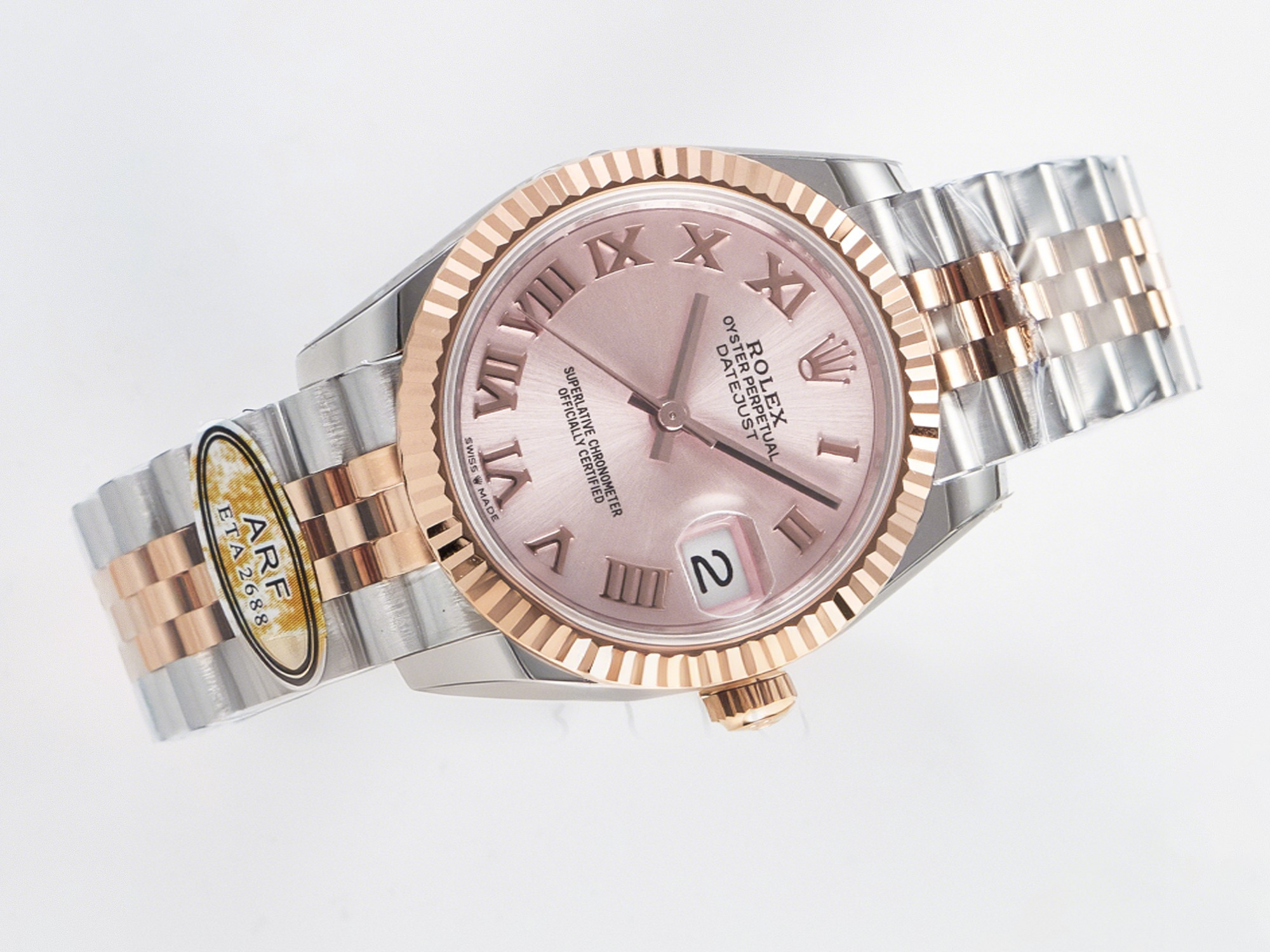 Rolex DateJust 31 278271 ARF 1:1 Best Edition 904L Steel RG Roman Dial on SS/RG Jubilee Bracelet ETA 2688-fasswatch