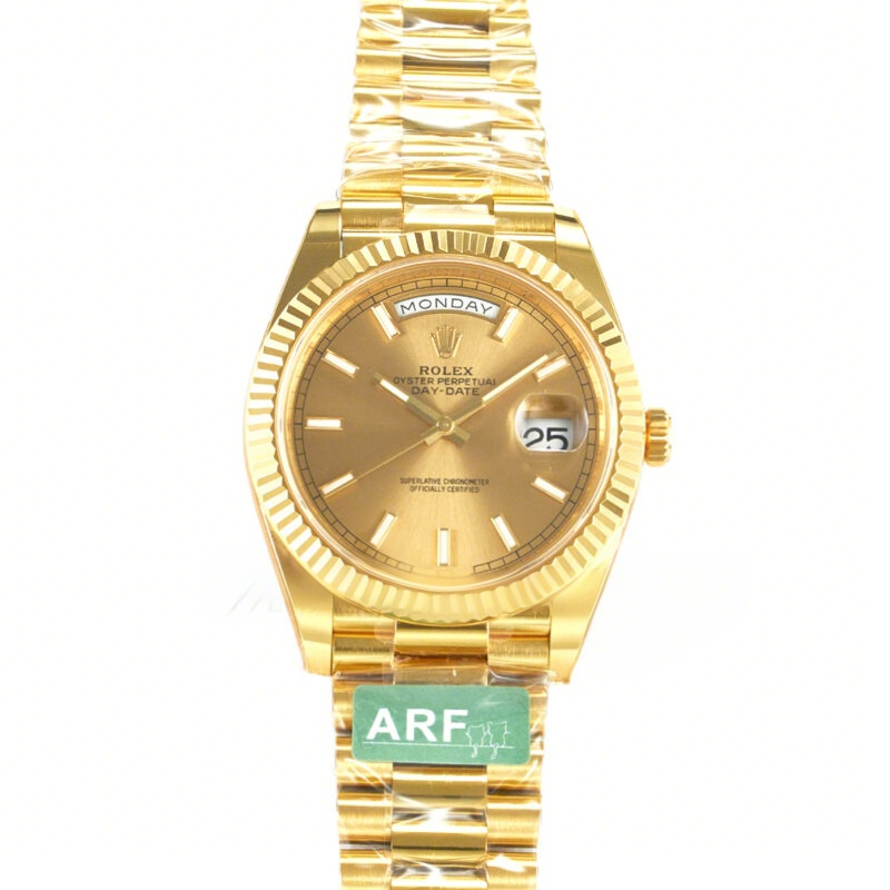 Rolex Daydate 40 228238 Champagne Dial with Stick Marker in Yellow Gold (Gain Weight)-fasswatch