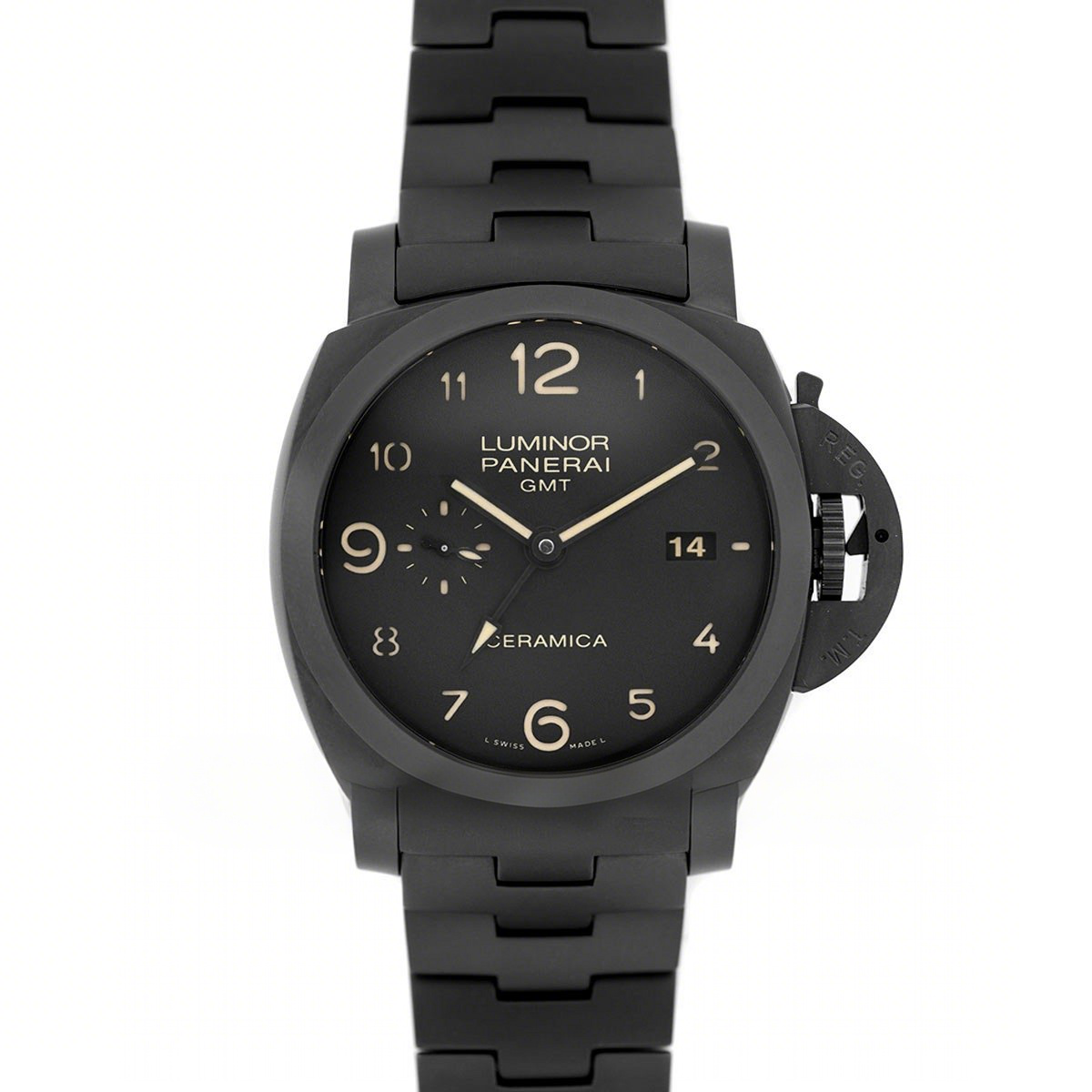 Panerai PAM438 TUTTONERO Luminor 1950 3 Days GMT Automatic Ceramica-fasswatch