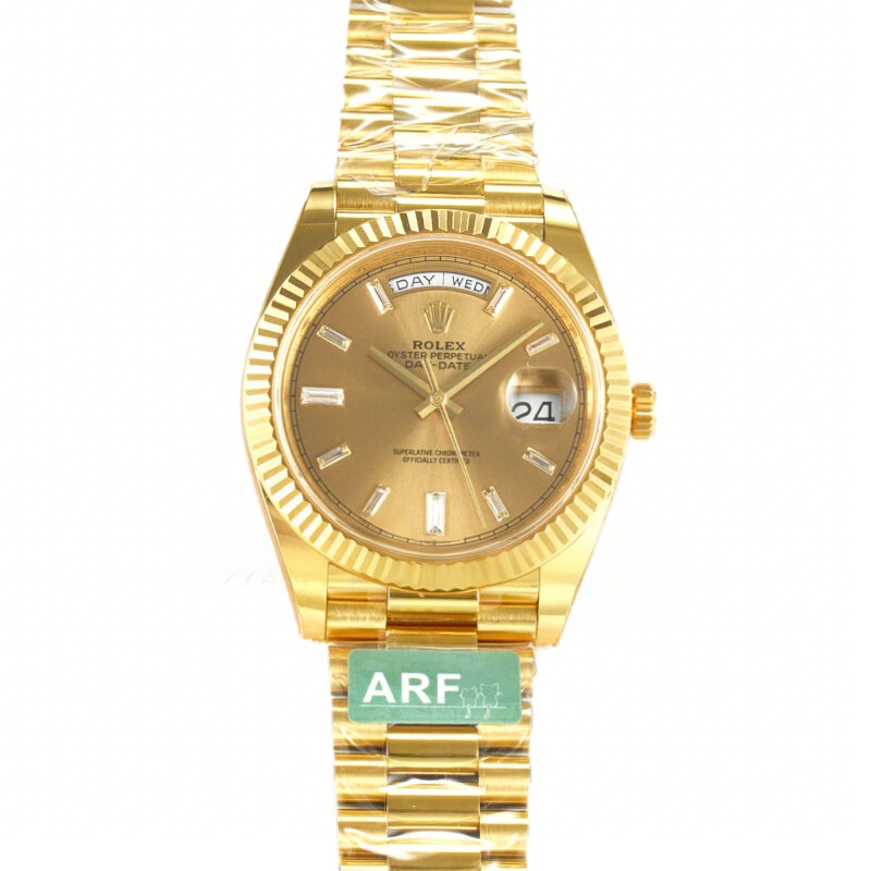 Rolex Daydate 40 228238 Champagne Dial with Diamond Marker in Yellow Gold (Gain Weight)-fasswatch