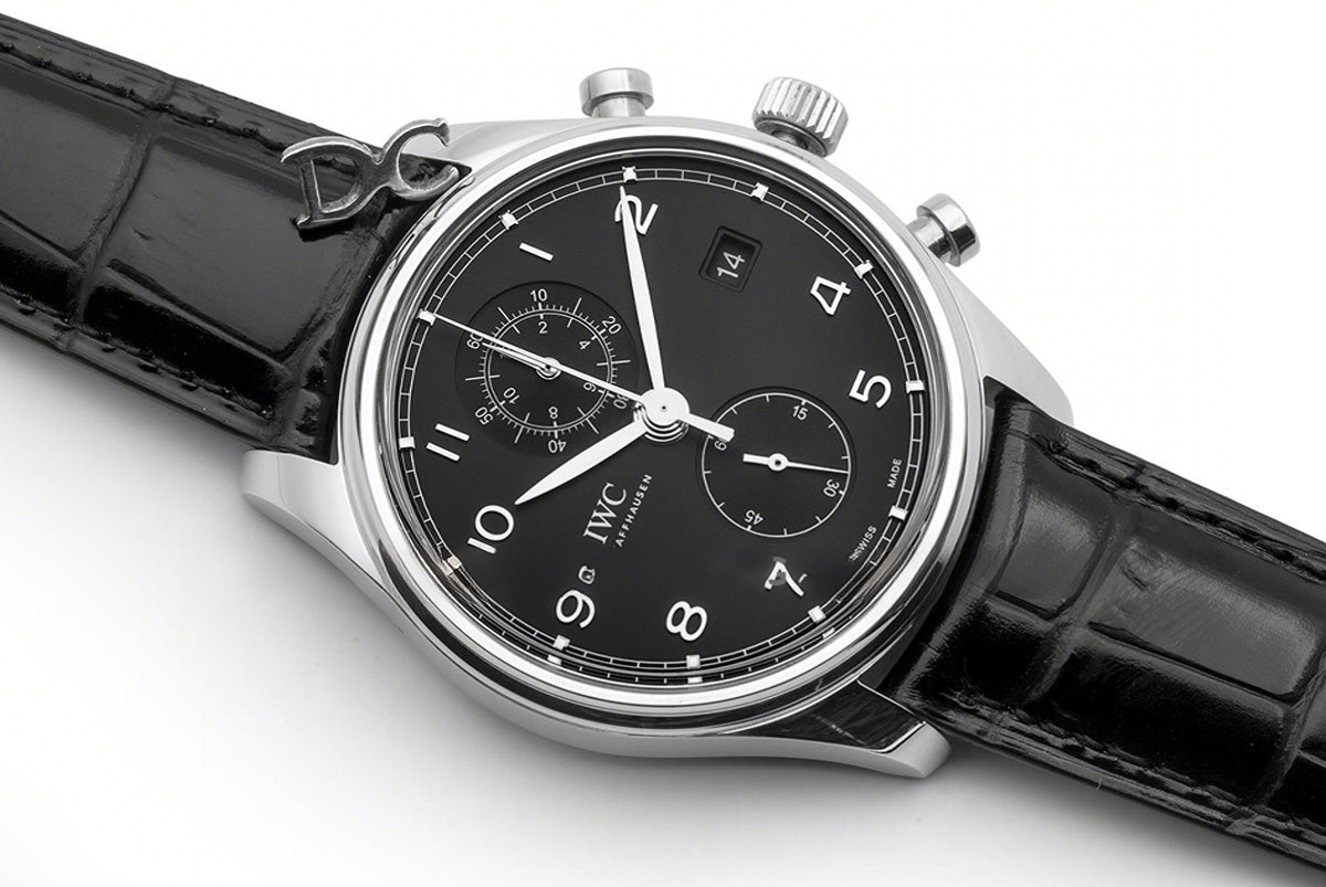 IWC Portugieser Chronograph Classic IW3903 Black Dial in Steel-fasswatch