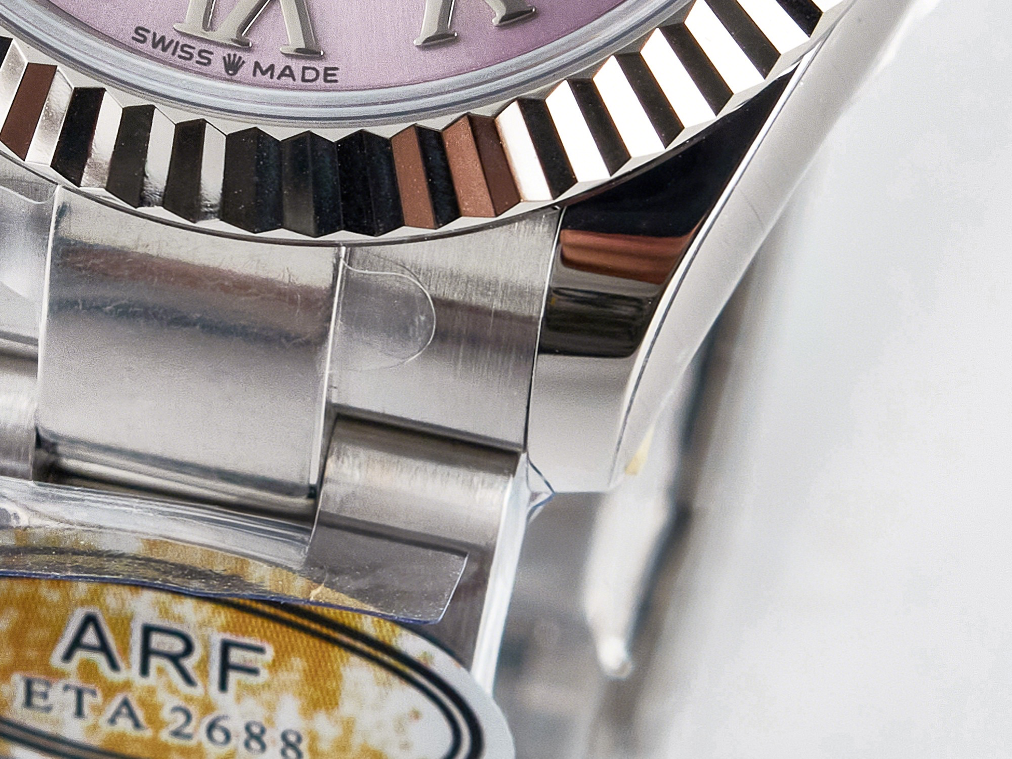 Rolex DateJust 31 278274 ARF 1:1 Best Edition 904L Steel Pink Roman Dial on SS Oyster Bracelet ETA 2688-fasswatch