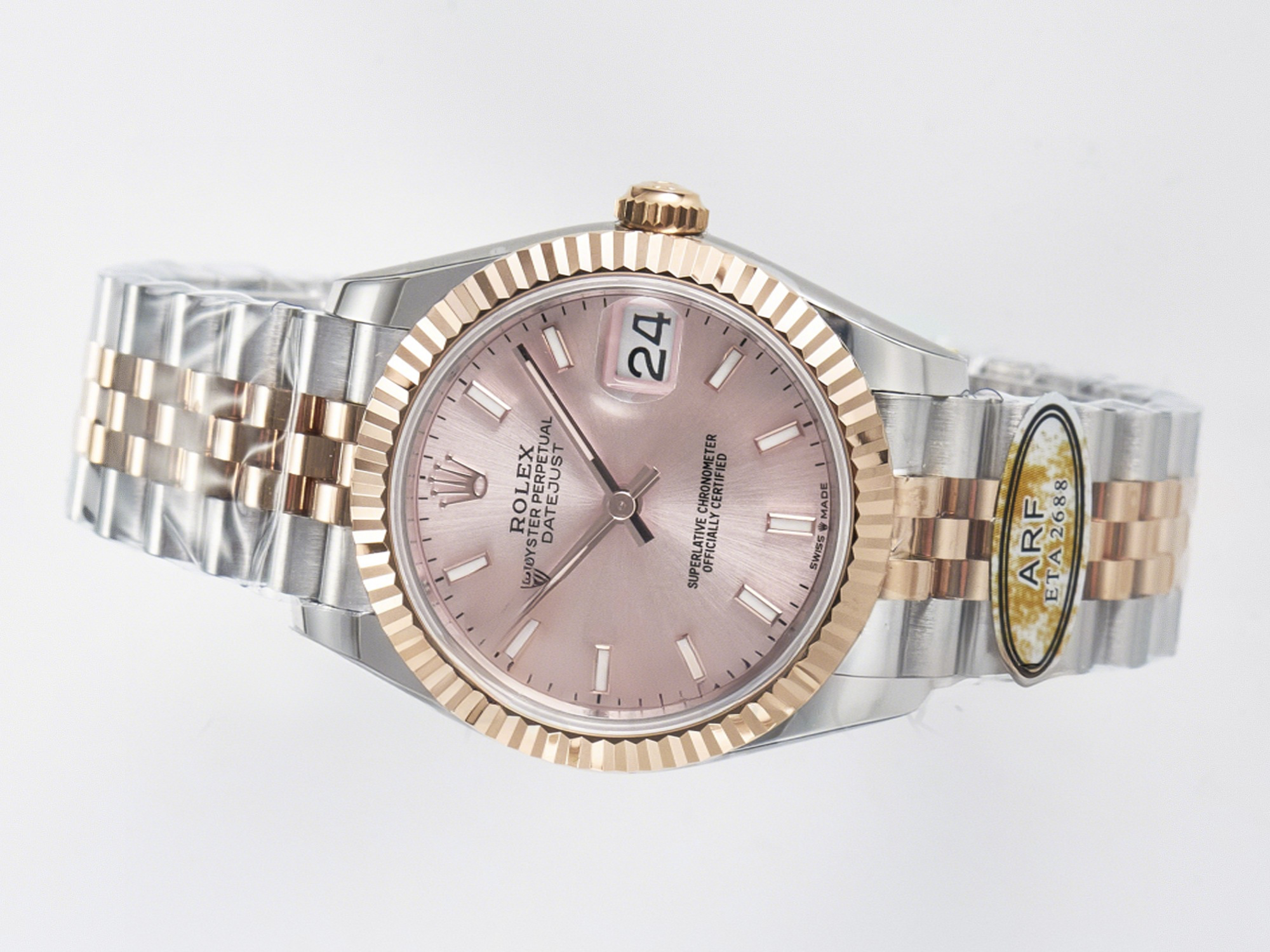 Rolex DateJust 31 278271 ARF 1:1 Best Edition 904L Steel RG Dial Stick Marker on SS/RG Jubilee Bracelet ETA 2688-fasswatch