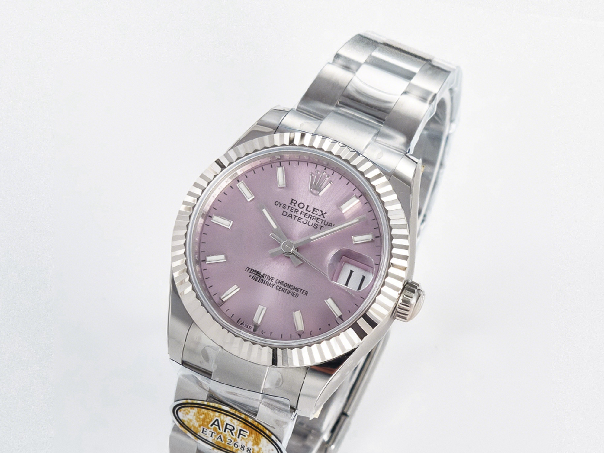 Rolex DateJust 31 278274 ARF 1:1 Best Edition 904L Steel Pink Dial Stick Marker on SS Oyster Bracelet ETA 2688-fasswatch