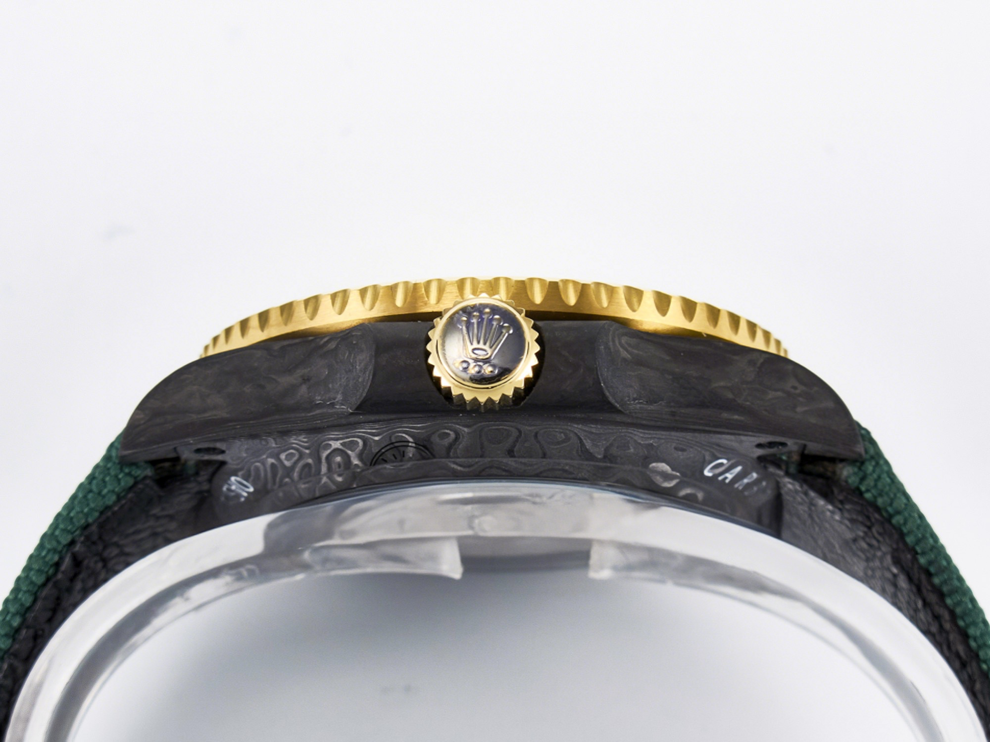 Rolex GMT Carbon DIWF Best Edition Yellow Dial on Green Nylon Strap SA3285 CHS V2-fasswatch
