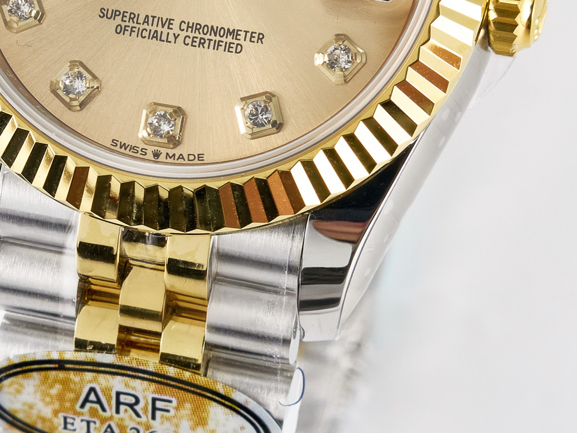 Rolex DateJust 31 278273 ARF 1:1 Best Edition 904L Steel YG Diamonds Dial on SS/YG Jubilee Bracelet ETA 2688-fasswatch