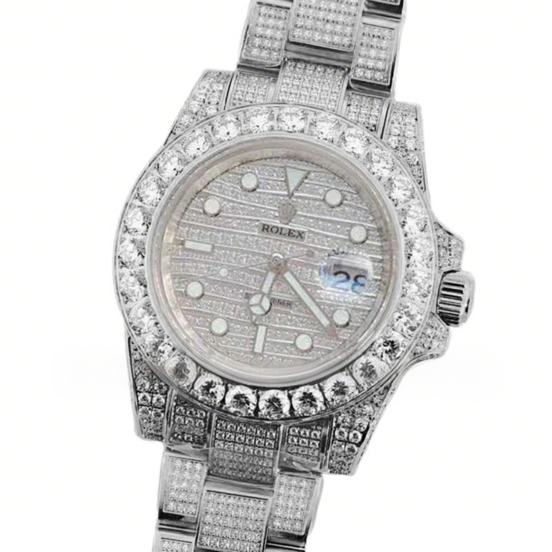 Rolex Submariner 116659 Full Diamond Paved Dial in Steel-fasswatch