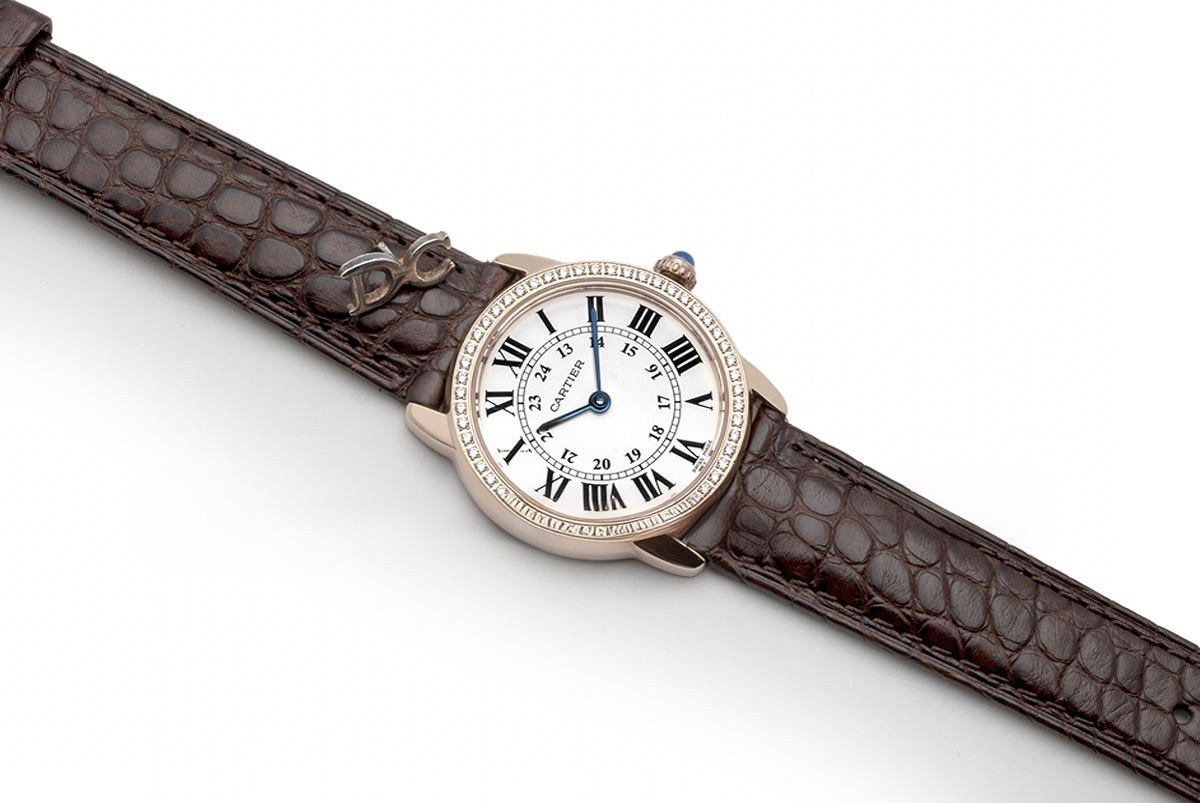Cartier Ronde Louis Cartier Watch 29mm White Dial in Pink Gold on Brown Leather Strap-fasswatch