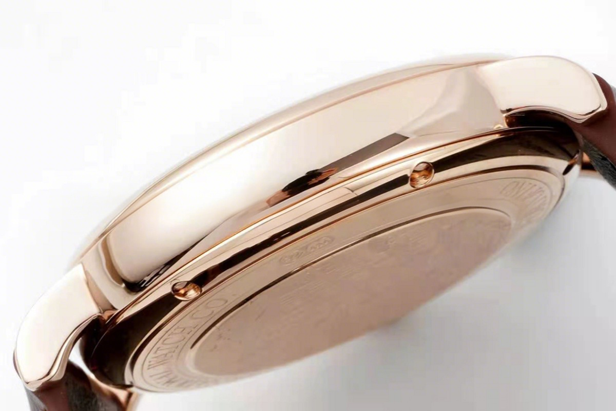 IWC Portofino Hand Wound Moon Phrase IW516403 Black Dial in Rose Gold-fasswatch