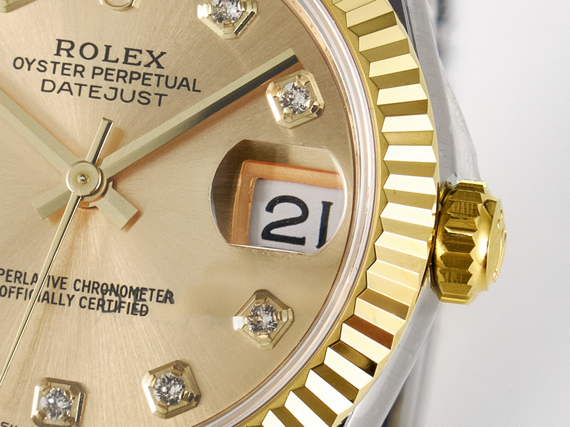 Rolex DateJust 31 278273 ARF 1:1 Best Edition 904L Steel YG Diamonds Dial on SS/YG Oyster Bracelet ETA 2688-fasswatch