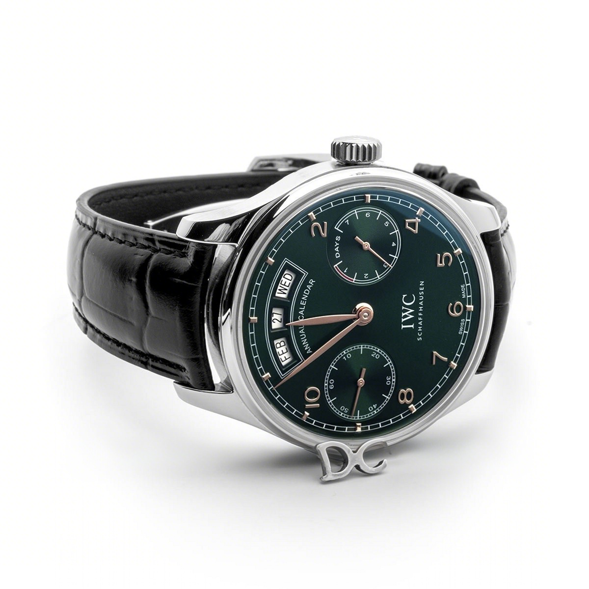 IWC Portugieser Annual Calender IW503510 Green Dial in Steel-fasswatch