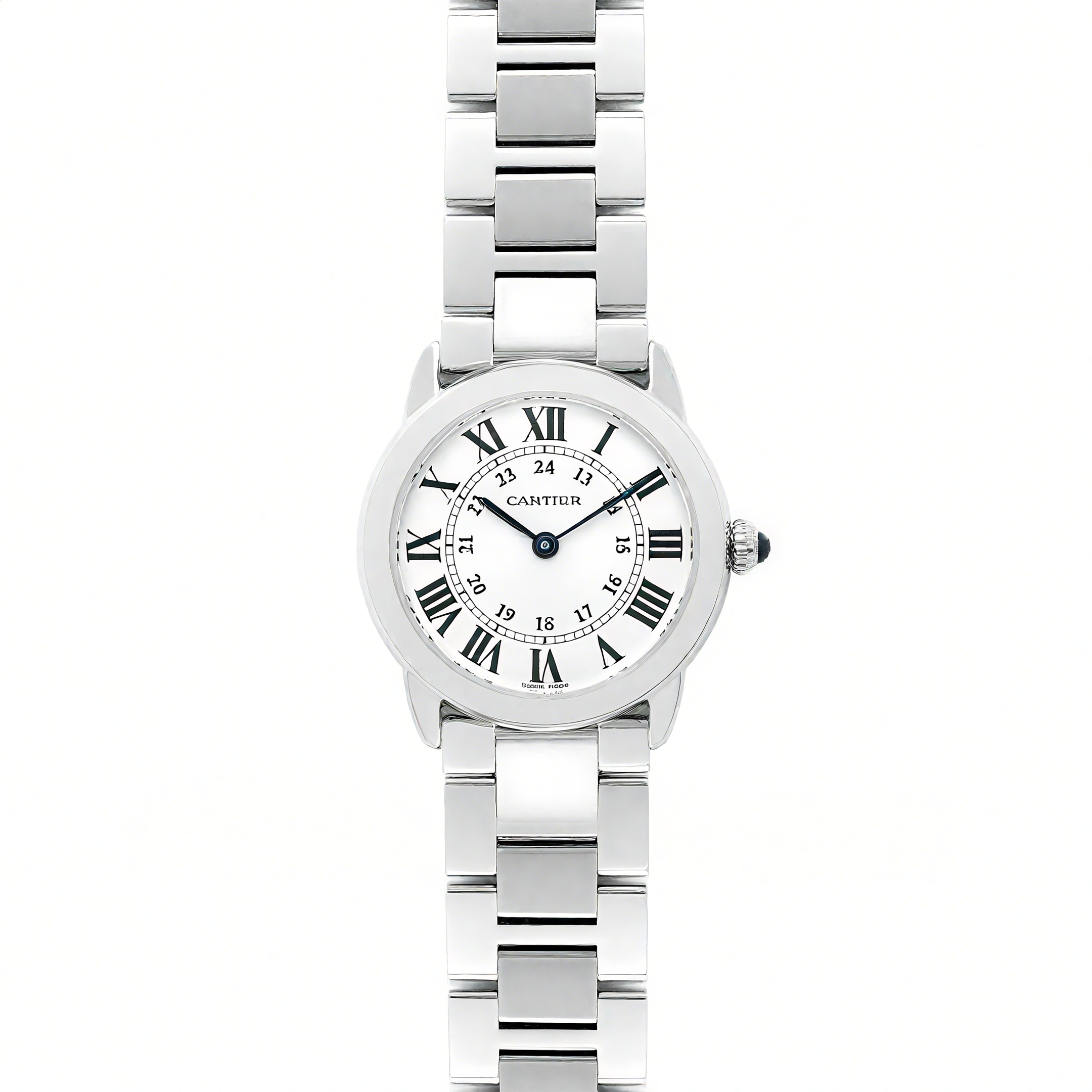 Cartier Ronde Solo de Cartier Watch 29mm White Dial in Steel on Bracelet-fasswatch
