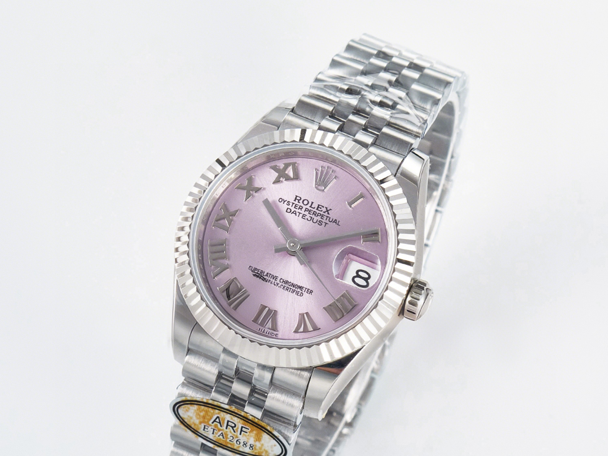 Rolex DateJust 31 278274 ARF 1:1 Best Edition 904L Steel Pink Roman Dial on SS Jubilee Bracelet ETA 2688-fasswatch