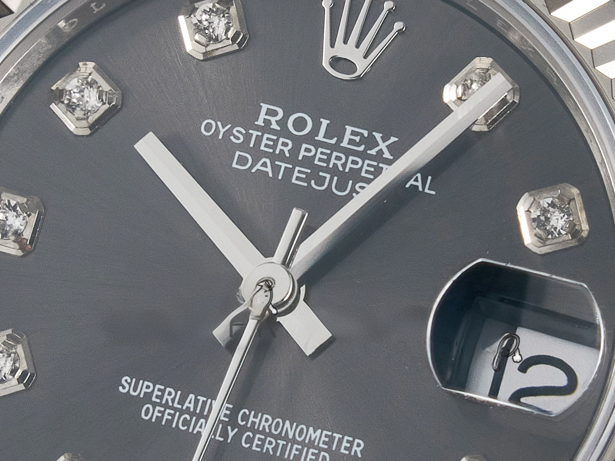 Rolex DateJust 31 278274 ARF 1:1 Best Edition 904L Steel Gray Diamonds Dial on SS Jubilee Bracelet ETA 2688-fasswatch