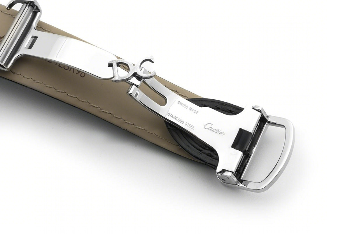 Cartier Drive de Cartier Tourbillon Grey Dial with Diamond Bezel in White Gold on Black Leather Strap-fasswatch