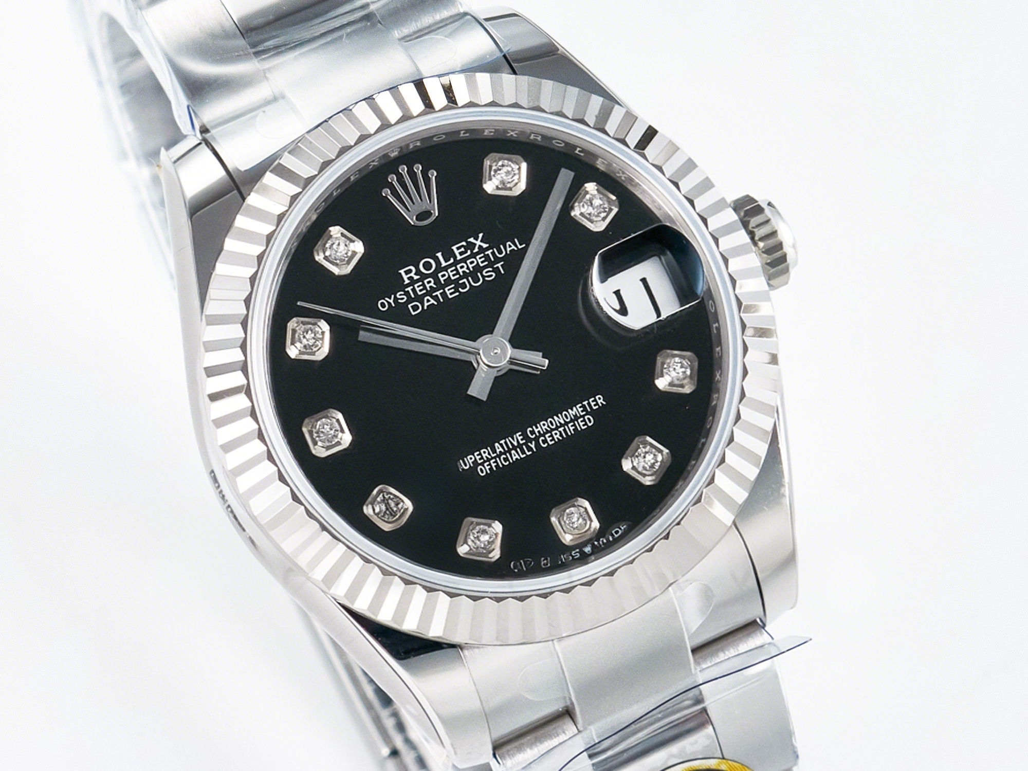 Rolex DateJust 31 278274 ARF 1:1 Best Edition 904L Steel Black Diamonds Dial on SS Oyster Bracelet ETA 2688-fasswatch