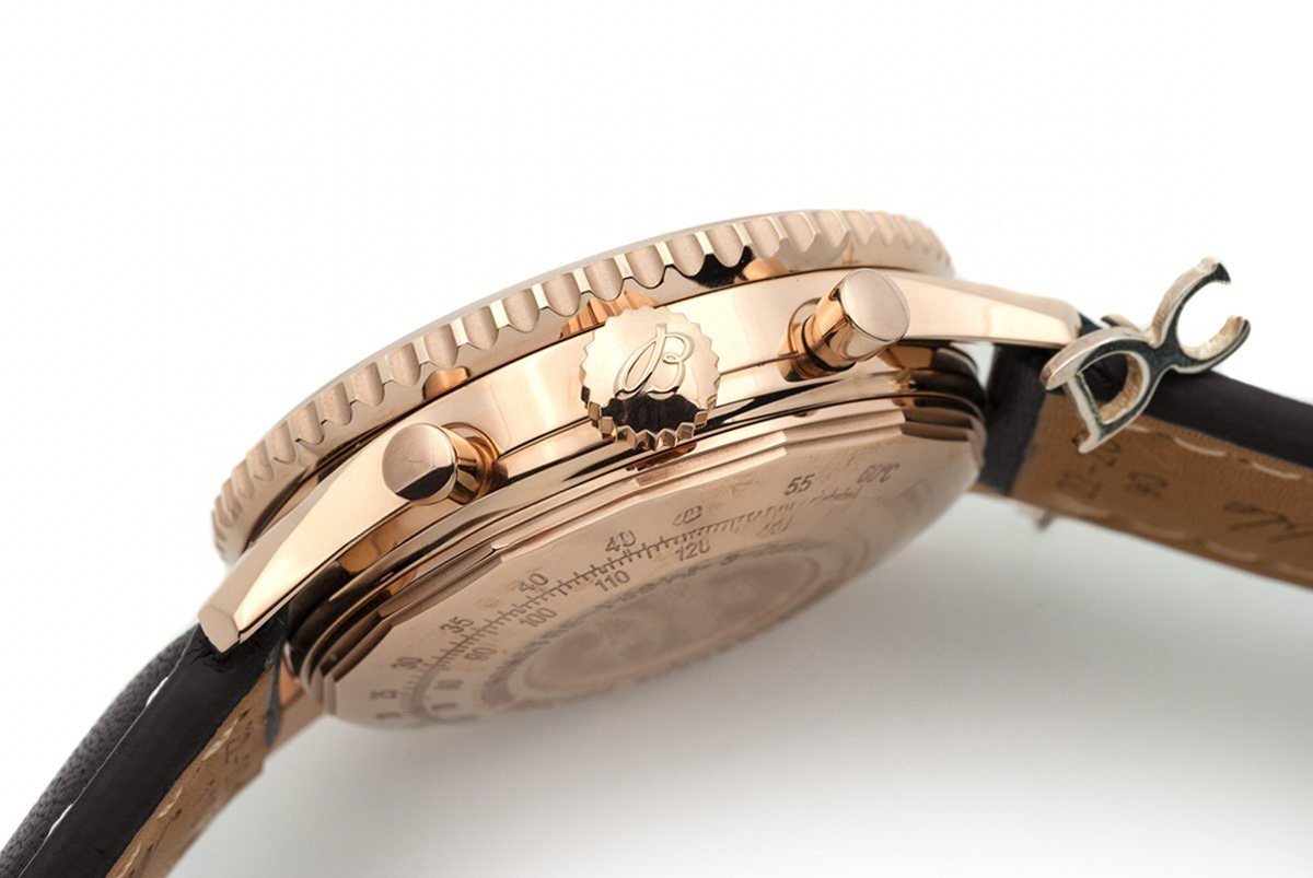 Breitling Navitimer 01 Chronograph Silver Dial in Rose Gold-fasswatch