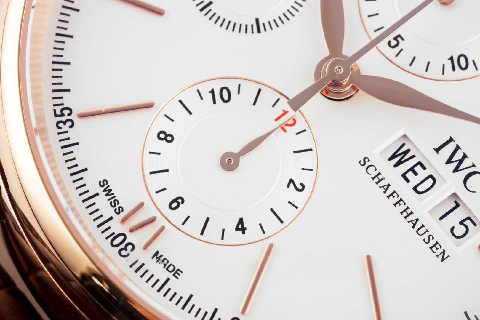 IWC Portofino Chronograph IW391025 Edition “150 Years” White Dial in Rose Gold-fasswatch
