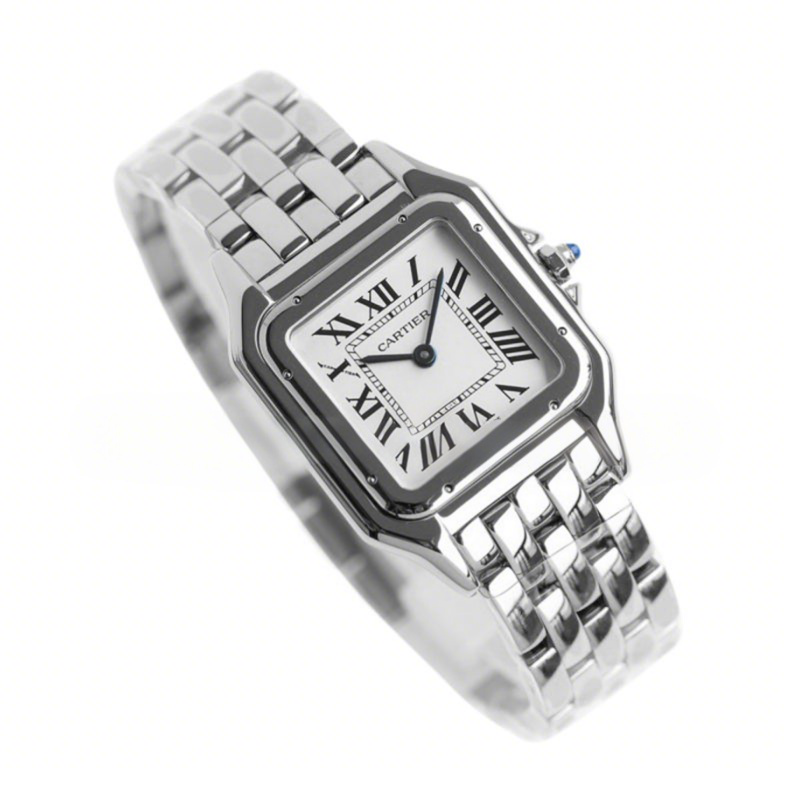 Cartier Panthère De Cartier 22mm White Dial in Steel-fasswatch