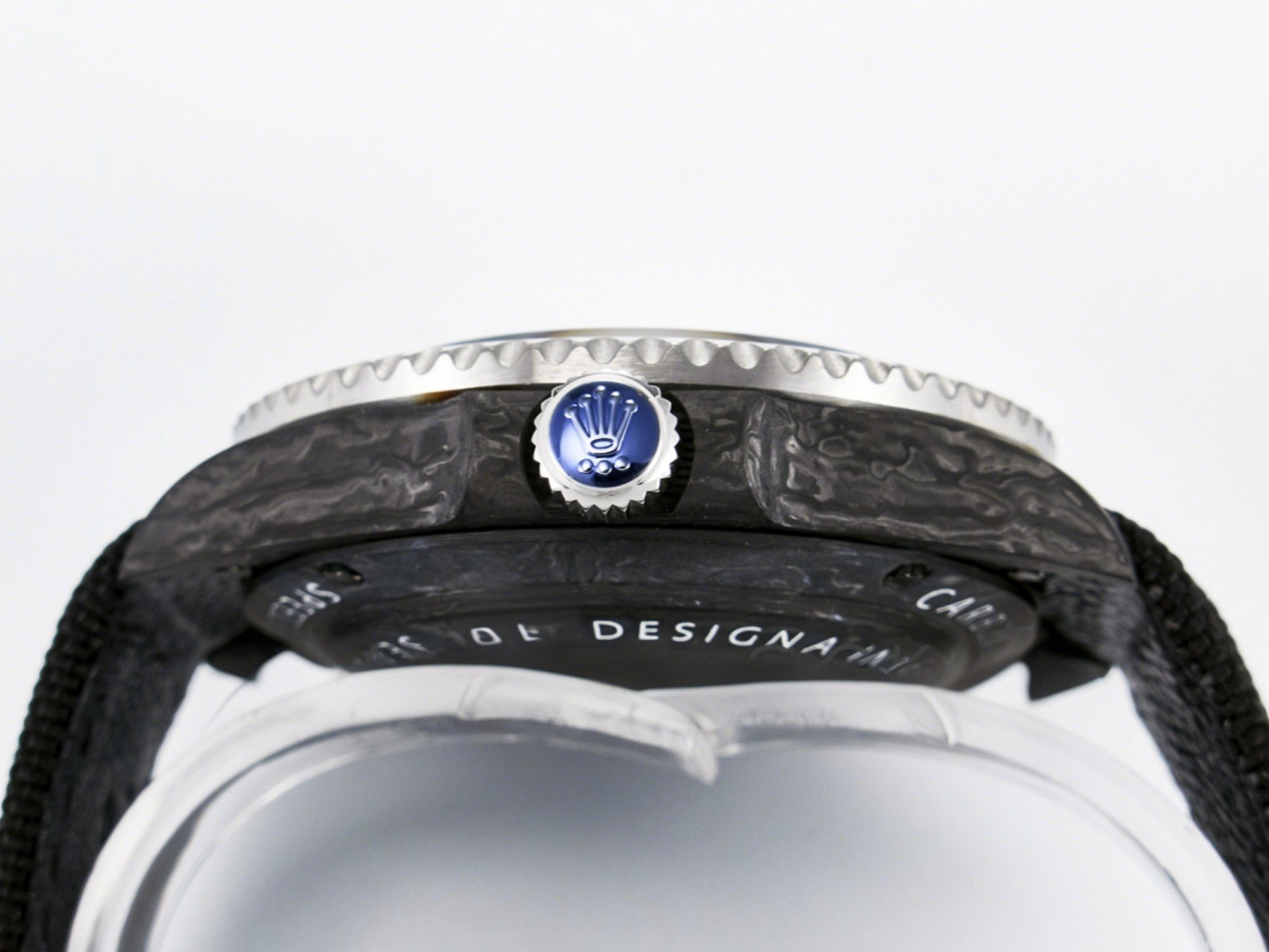 Rolex Sea Dweller 43mm Carbon DIWF Best Edition Graffiti Dial on Black Nylon Strap A2824-fasswatch