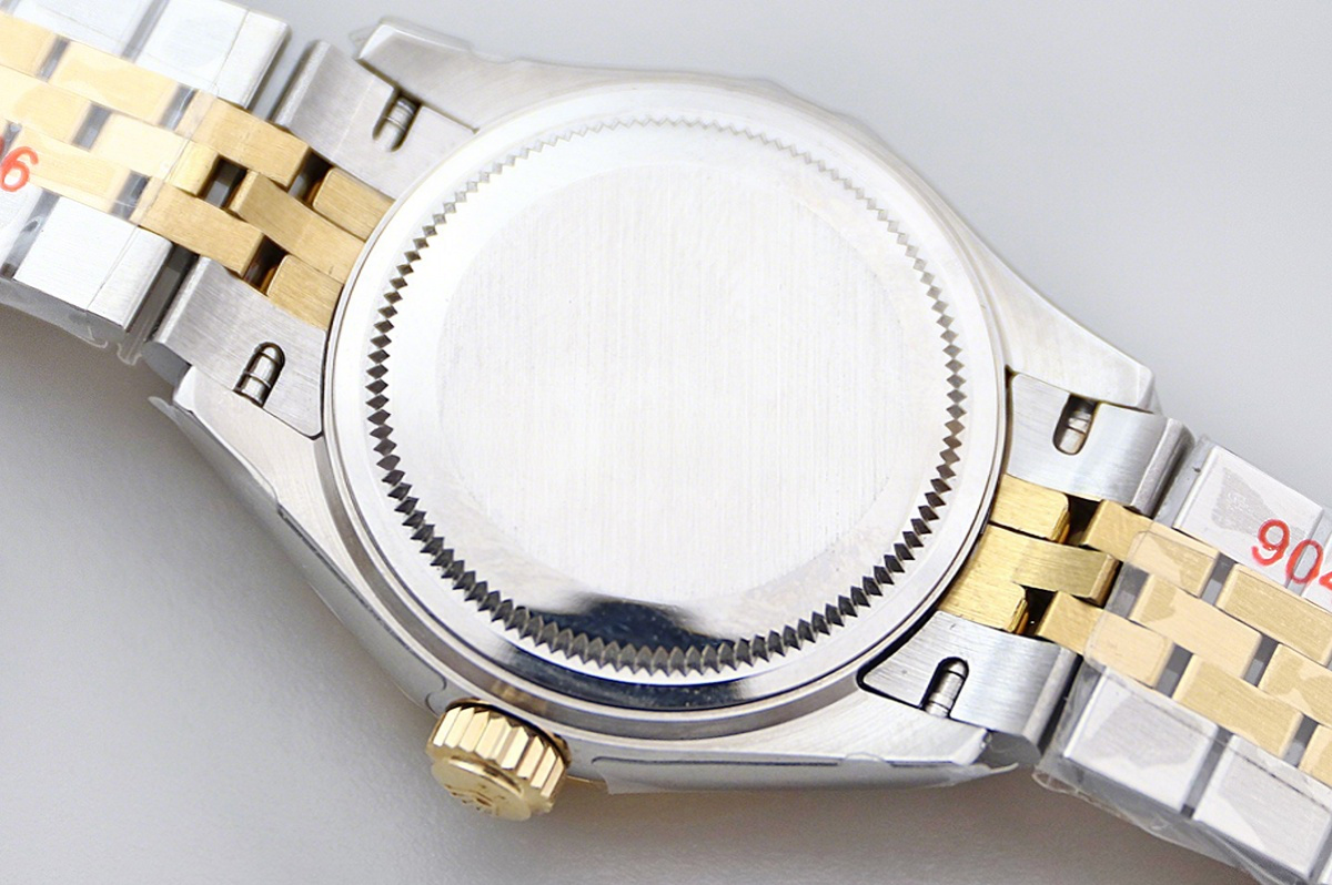 Rolex Ladies Datejust 279383RBR Green Dial with Diamond Bezel in Yellow Gold/Steel-fasswatch