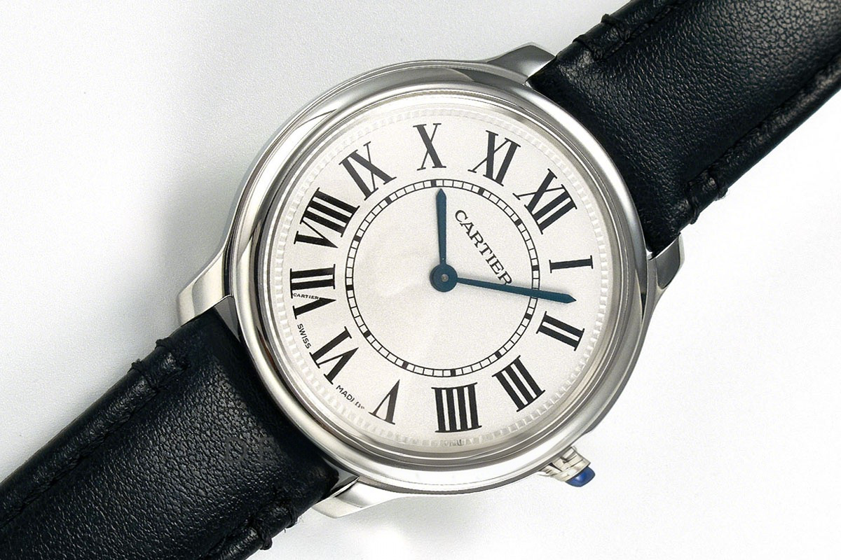Cartier Ronde Must De Cartier 36mm White Dial in Steel-fasswatch
