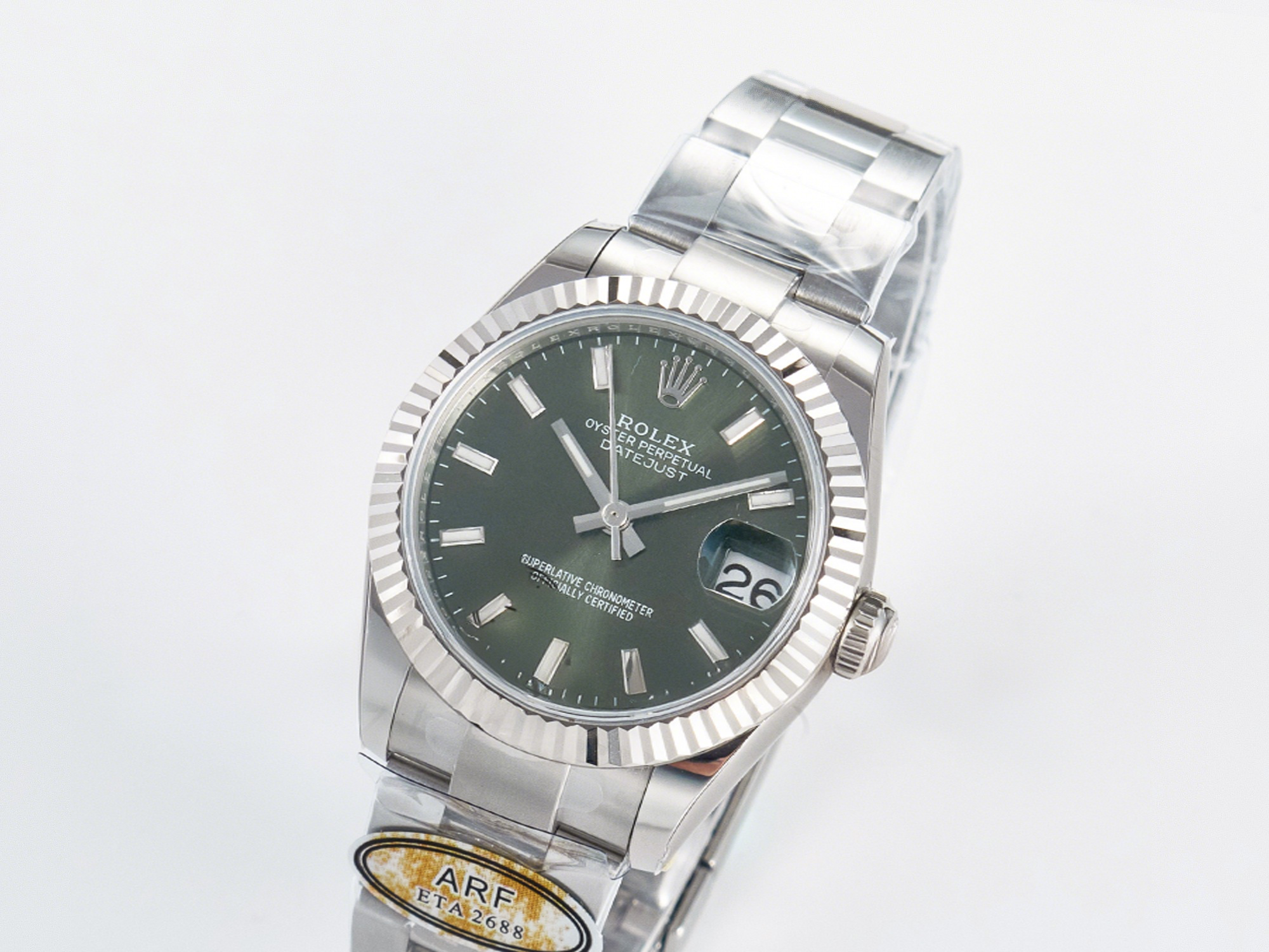 Rolex DateJust 31 278274 ARF 1:1 Best Edition 904L Steel Green Dial Stick Marker on SS Oyster Bracelet ETA 2688-fasswatch