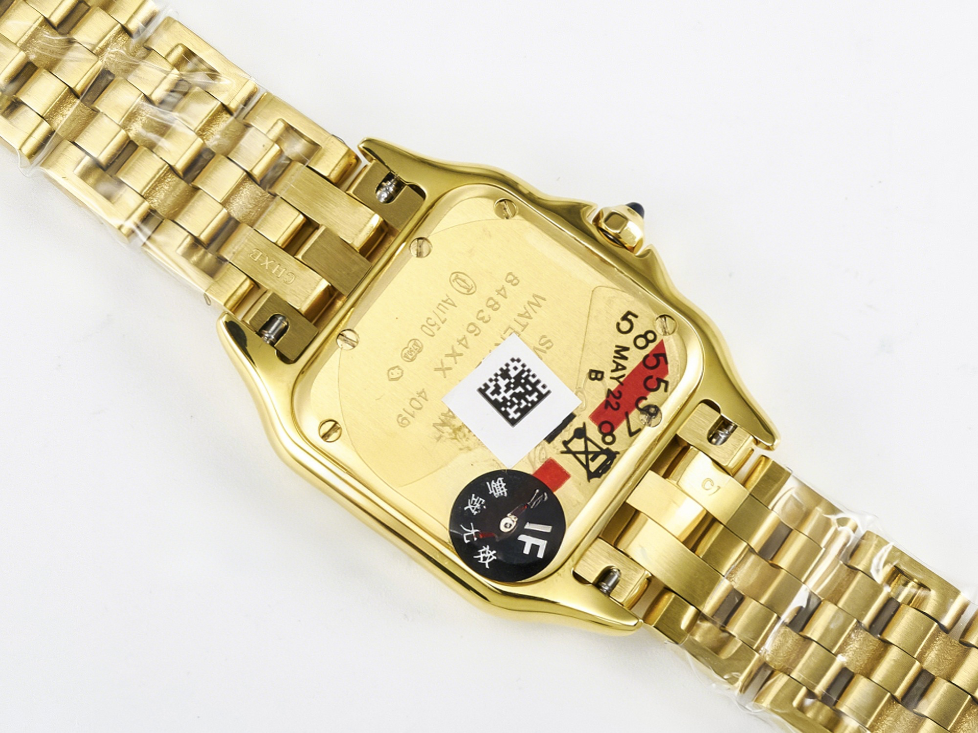 Cartier Panthère Secrete Ladies 22mm YG 8848F 1:1 Best Edition White Dial on YG Bracelet Ronda Quartz-fasswatch