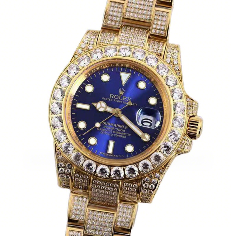 Rolex Submariner 116659 Blue Dial with Diamond Markers in Yellow Gold-fasswatch