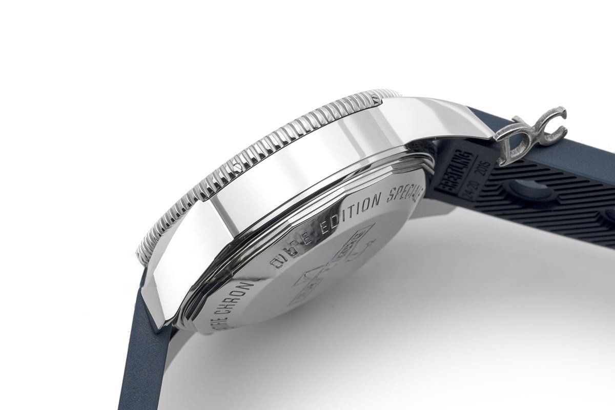 Breitling Superocean Heritage II Chronograph 46 Blue Dial in Steel with Blue Bezel on Rubber Strap-fasswatch