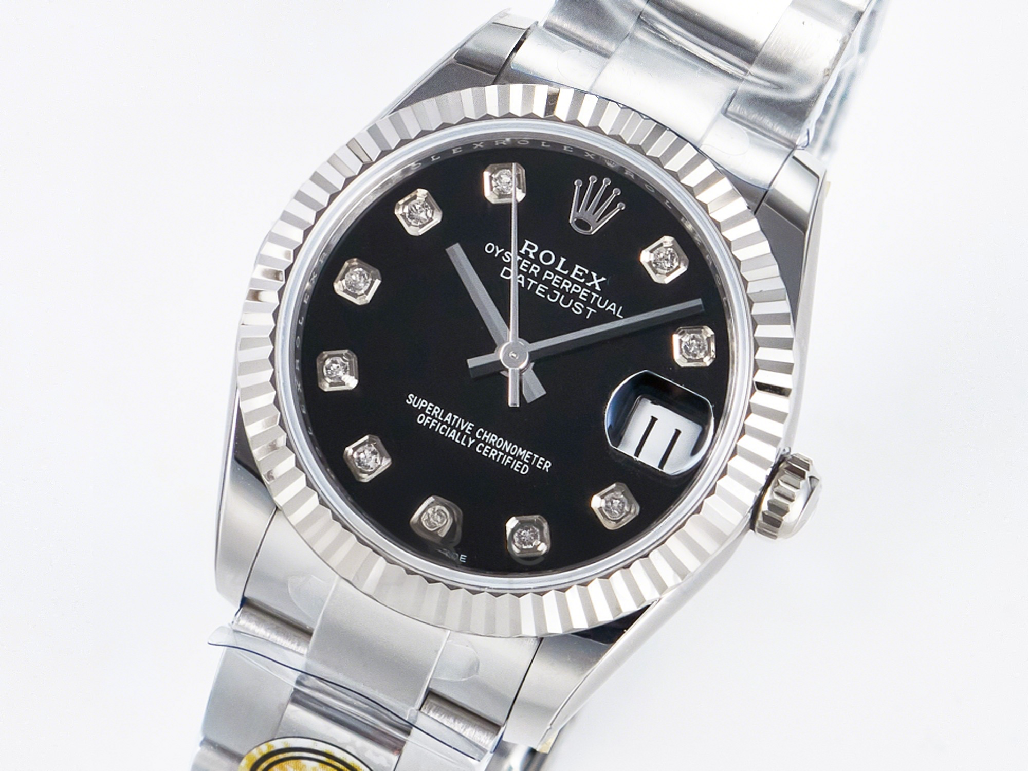 Rolex DateJust 31 278274 ARF 1:1 Best Edition 904L Steel Black Diamonds Dial on SS Oyster Bracelet ETA 2688-fasswatch