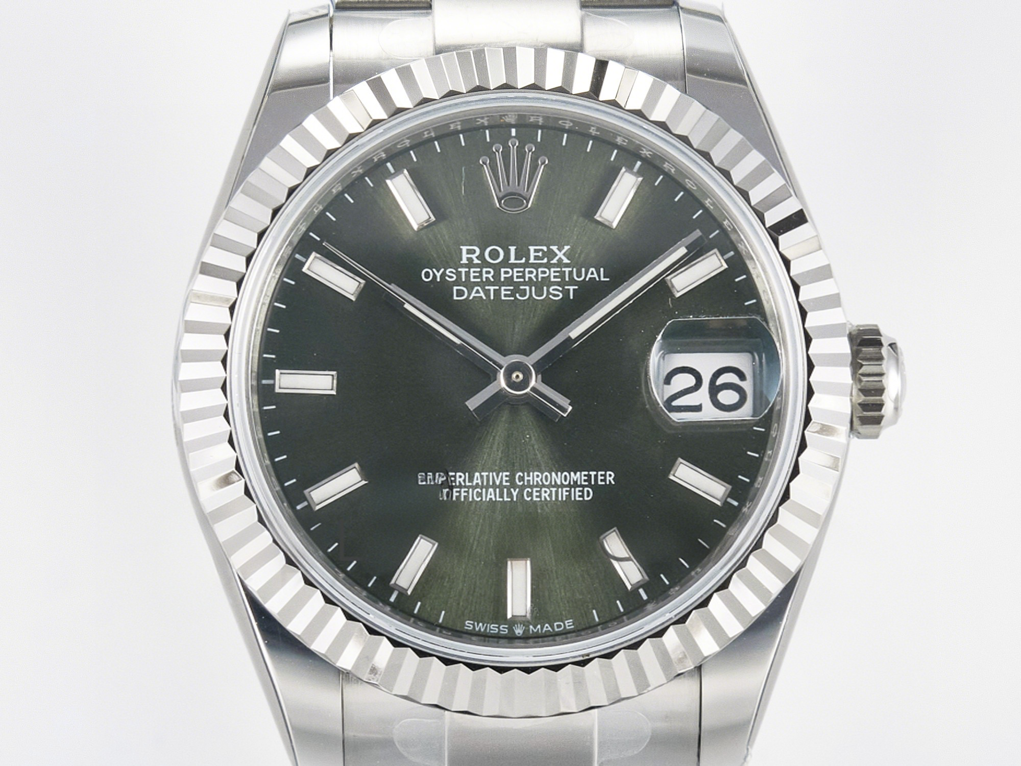 Rolex DateJust 31 278274 ARF 1:1 Best Edition 904L Steel Green Dial Stick Marker on SS Oyster Bracelet ETA 2688-fasswatch