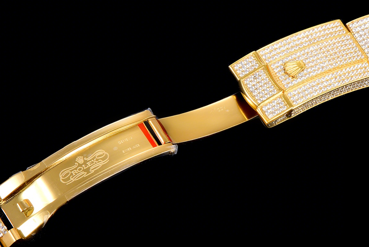 Rolex Datejust 41 126334 Diamond Paved Dial with Arabic Markers in Yellow Gold-fasswatch