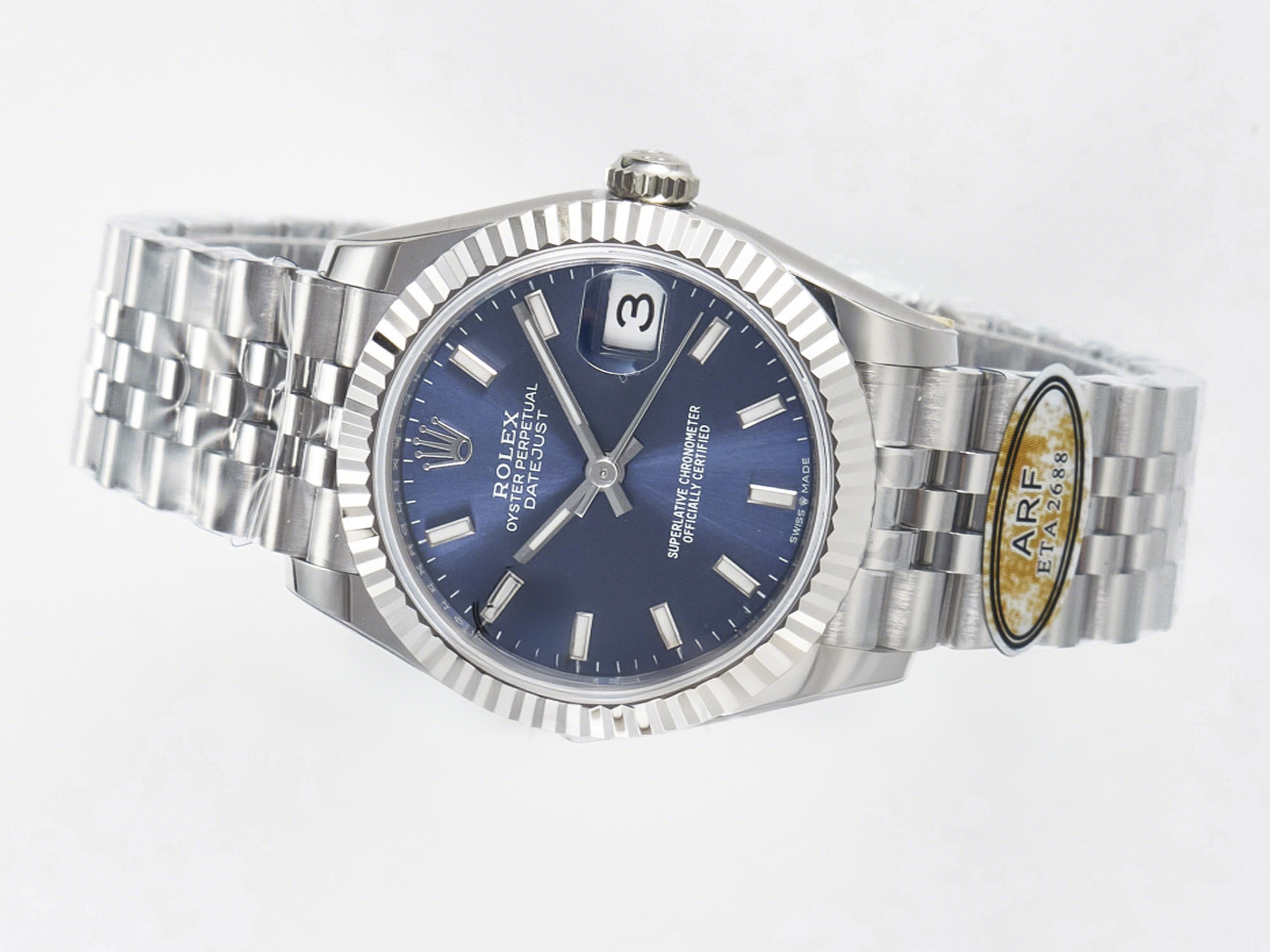 Rolex DateJust 31 278274 ARF 1:1 Best Edition 904L Steel Blue Dial Stick Marker on SS Jubilee Bracelet ETA 2688-fasswatch
