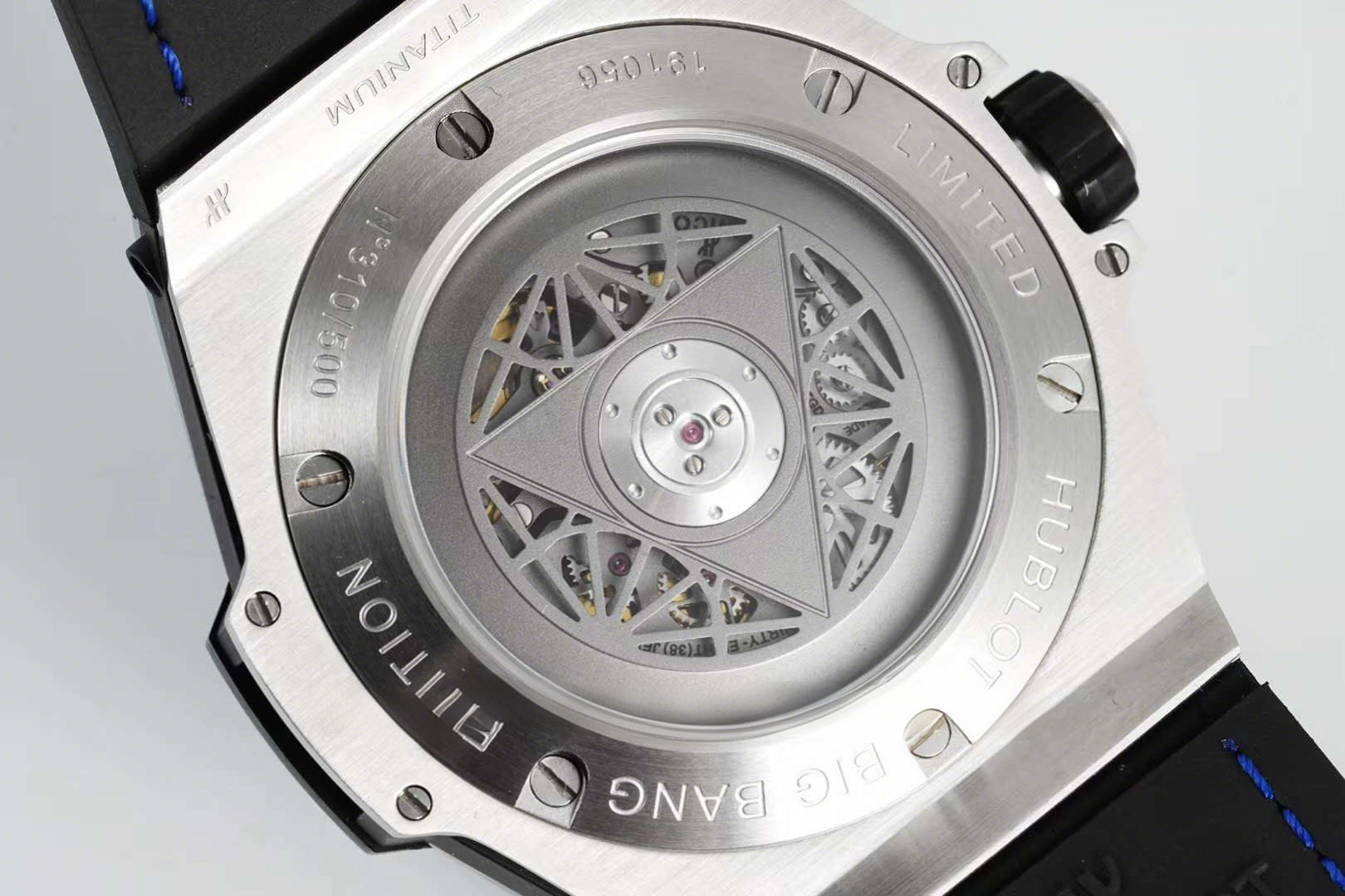 Hublot Big Bang Unico Sang Bleu in Steel on Blue Leather Strap-fasswatch