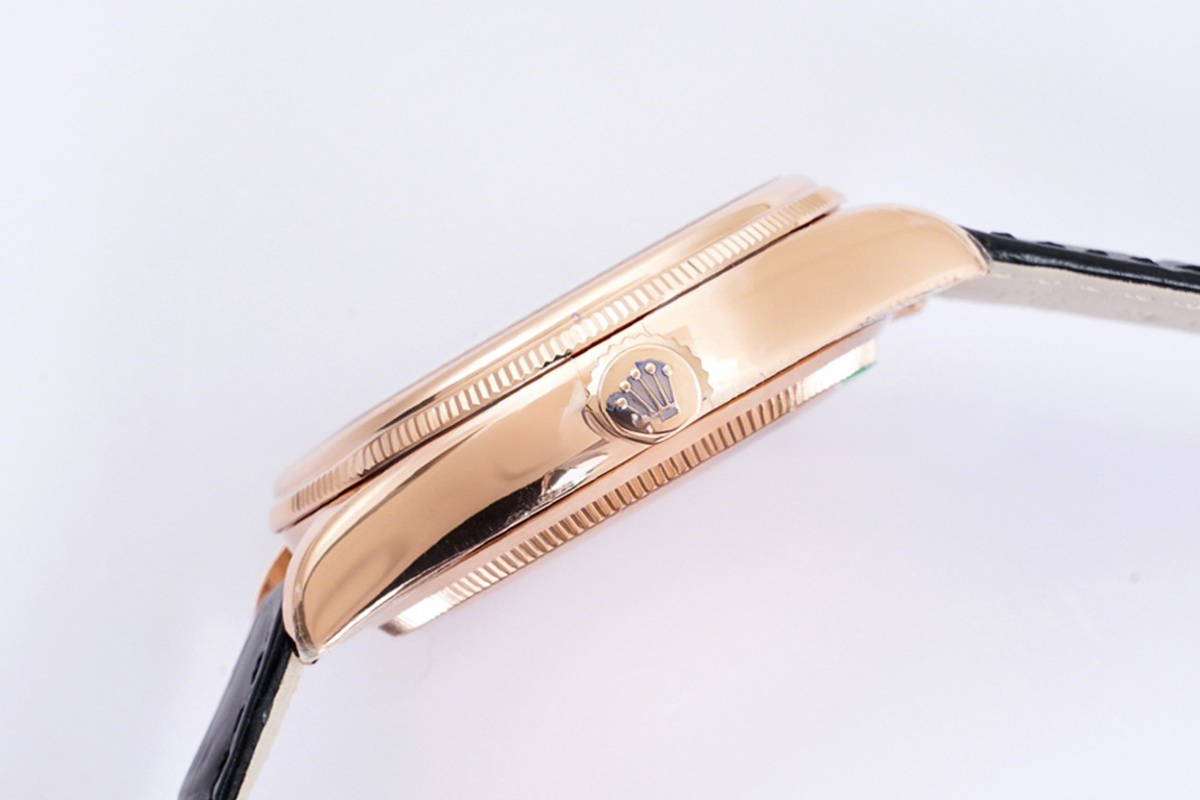 Rolex Cellini Moonphase 50535 Black Leather Strap-fasswatch