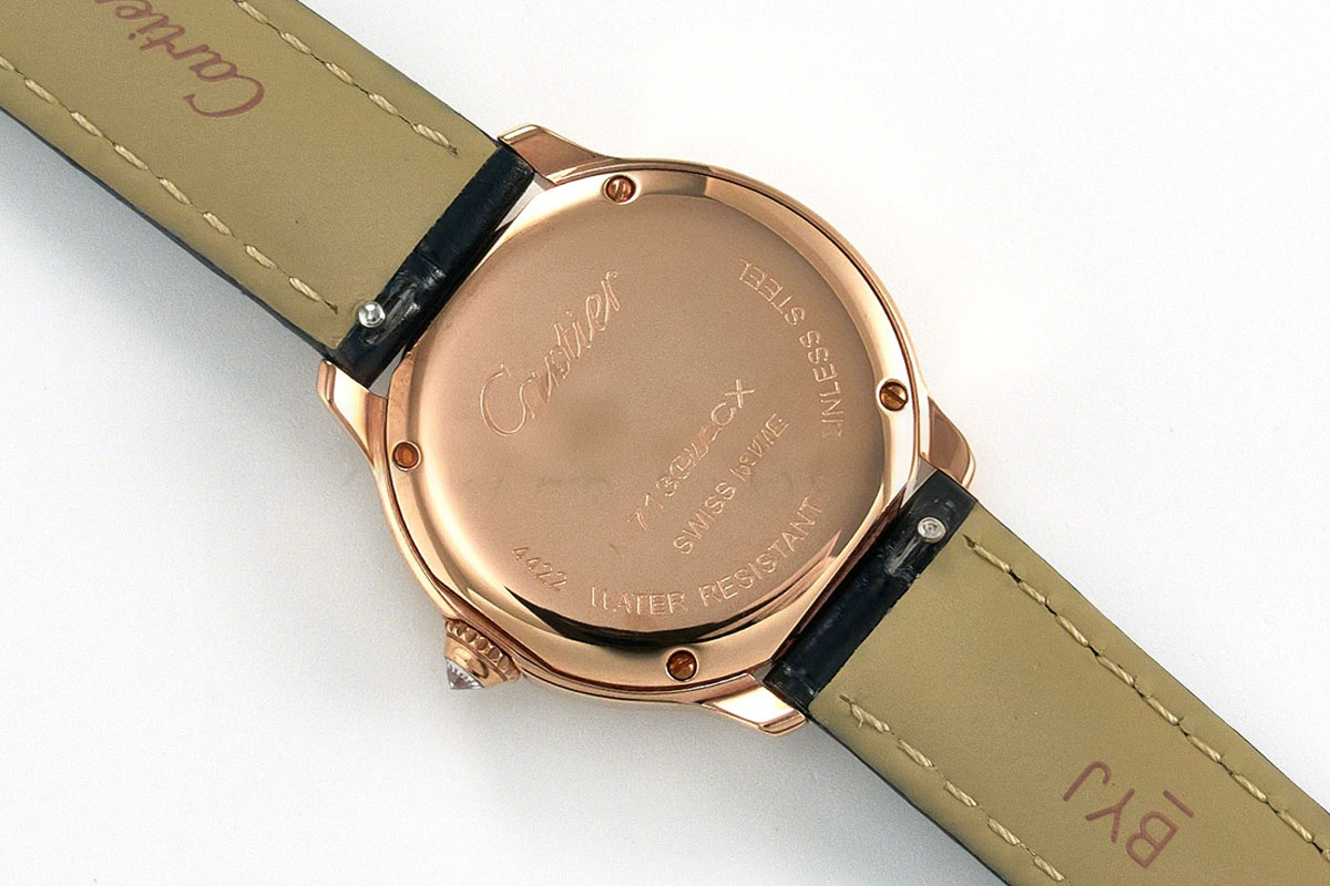 Cartier Ronde Must De Cartier 29mm White Dial with Diamond Bezel in Rose Gold-fasswatch