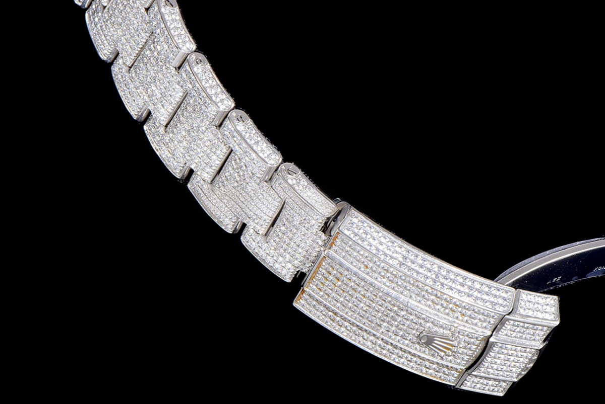 Rolex Datejust 41 126334 Diamond Paved Dial with Stick Markers in Steel-fasswatch