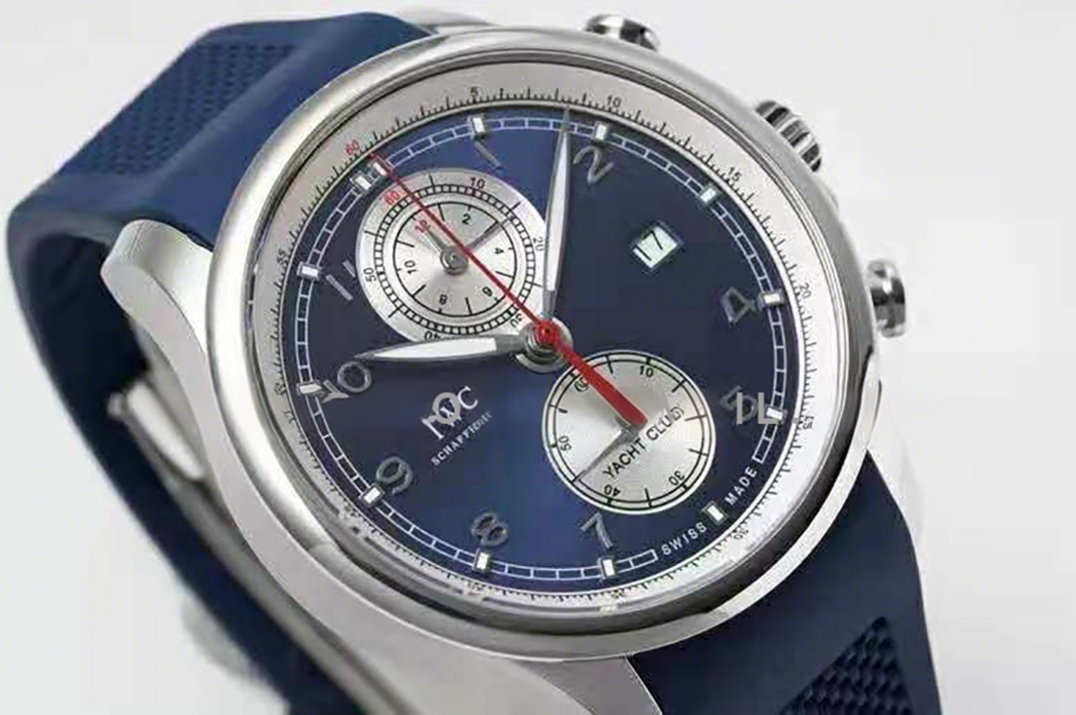 IWC Portugieser Yacht Club Chronograph IW390705 Blue Dial in Steel-fasswatch