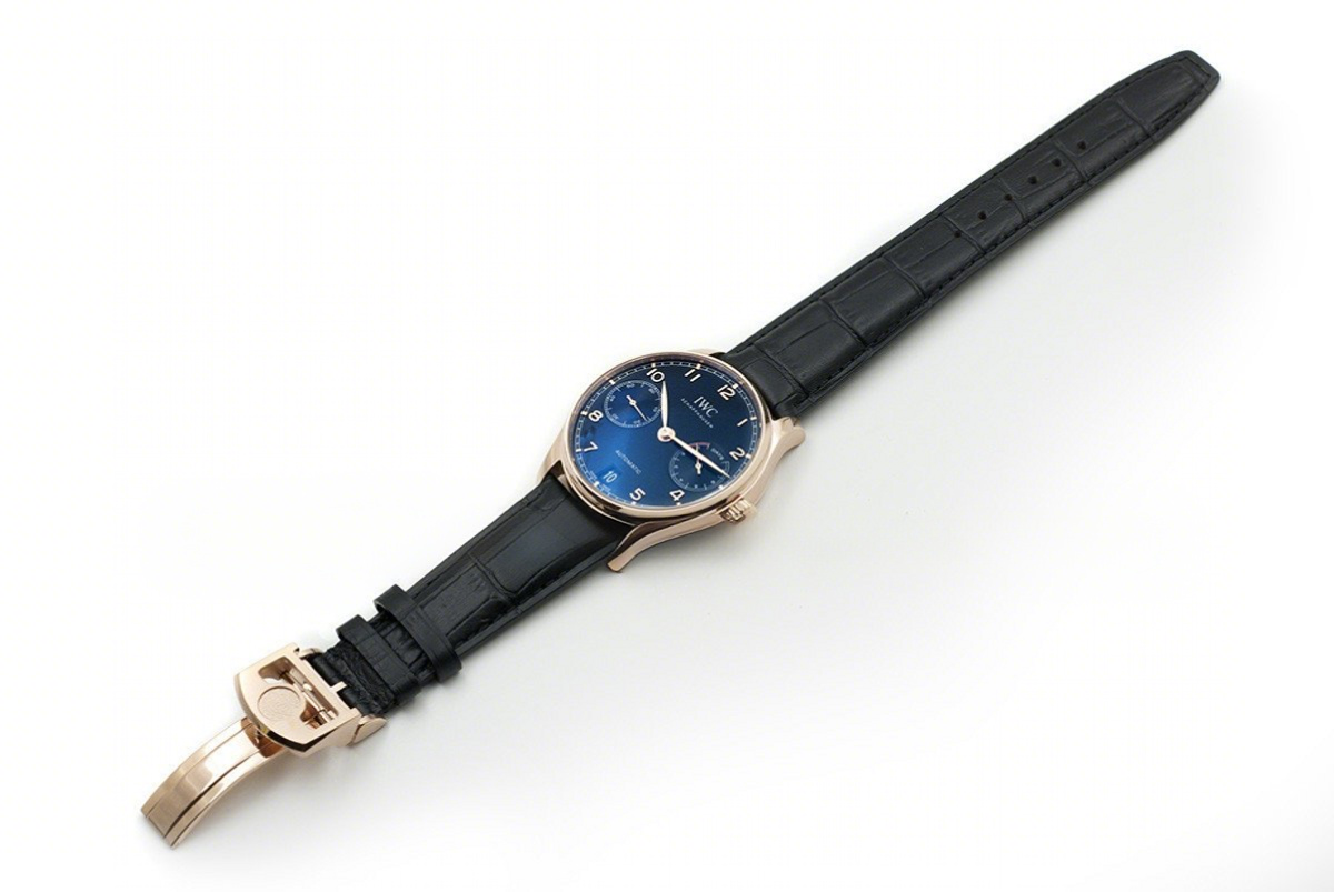 IWC Portuguese Automatic 7 Day IW5007 Black dial in Rose Gold-fasswatch