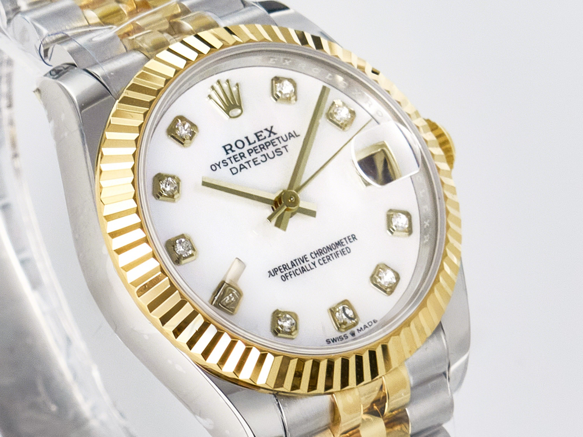 Rolex DateJust 31 278273 ARF 1:1 Best Edition 904L Steel White MOP Diamonds Dial on SS/YG Jubilee Bracelet ETA 2688-fasswatch