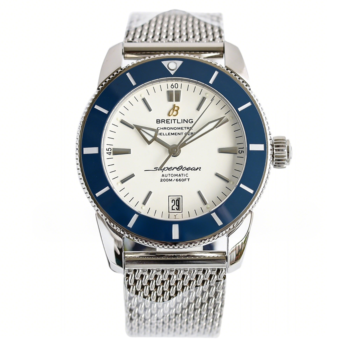 Breitling Superocean Heritage II B20 Automatic 42mm in White Dial on Blue Bezel-fasswatch