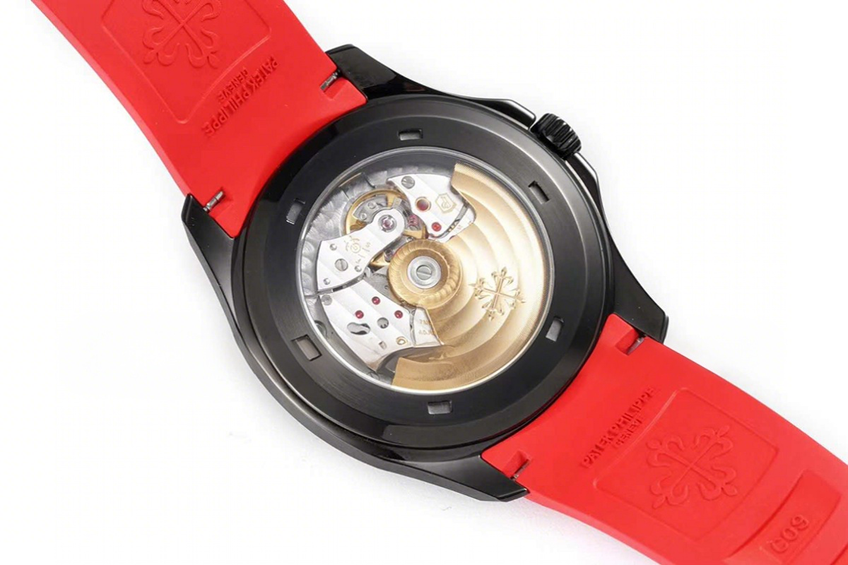 Patek Philippe Aquanaut 5167A ‘Black Venom Limited Edition’ Black Dial on Red Rubber Strap-fasswatch