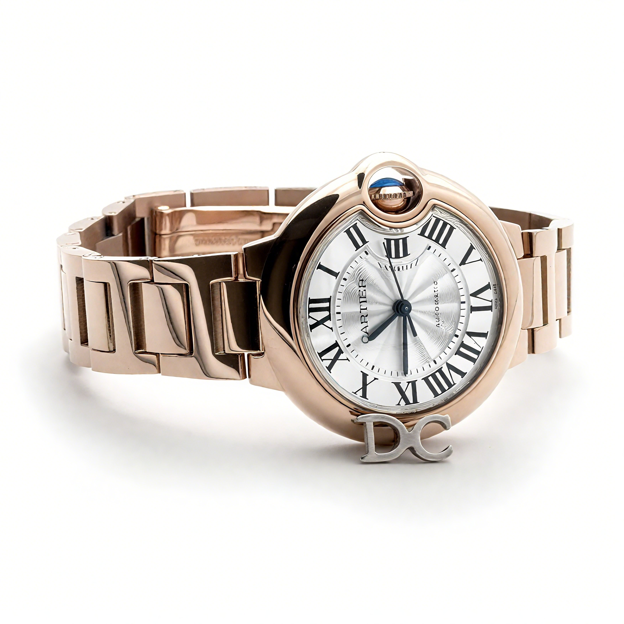 Cartier Ballon Bleu De Cartier 36mm White Dial in Pink Gold-fasswatch