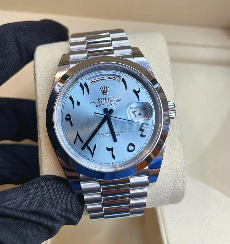 Rolex Day-Date 40 228206 Blue Dial in Steel with Arabic Markers-fasswatch