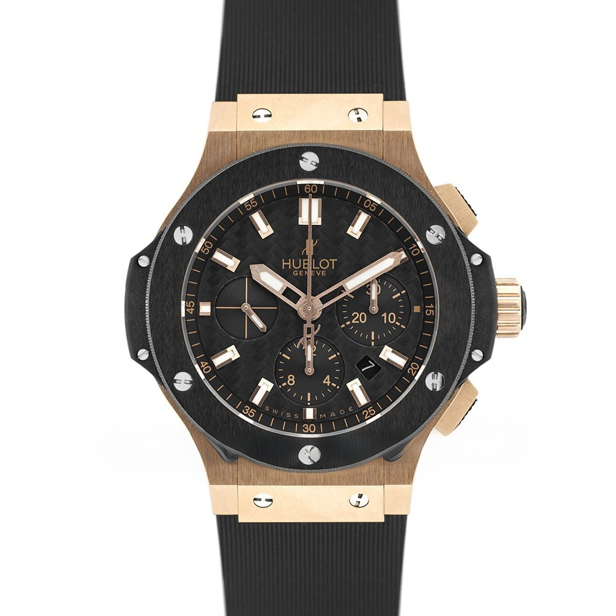 Hublot Big Bang Chronograph Carbon Fibre Dial in Rose Gold-fasswatch